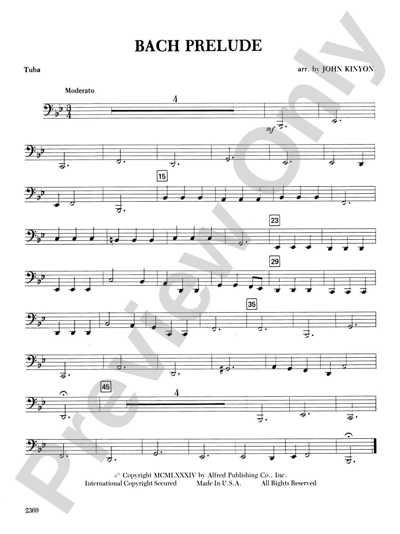 Bach Prelude: Tuba