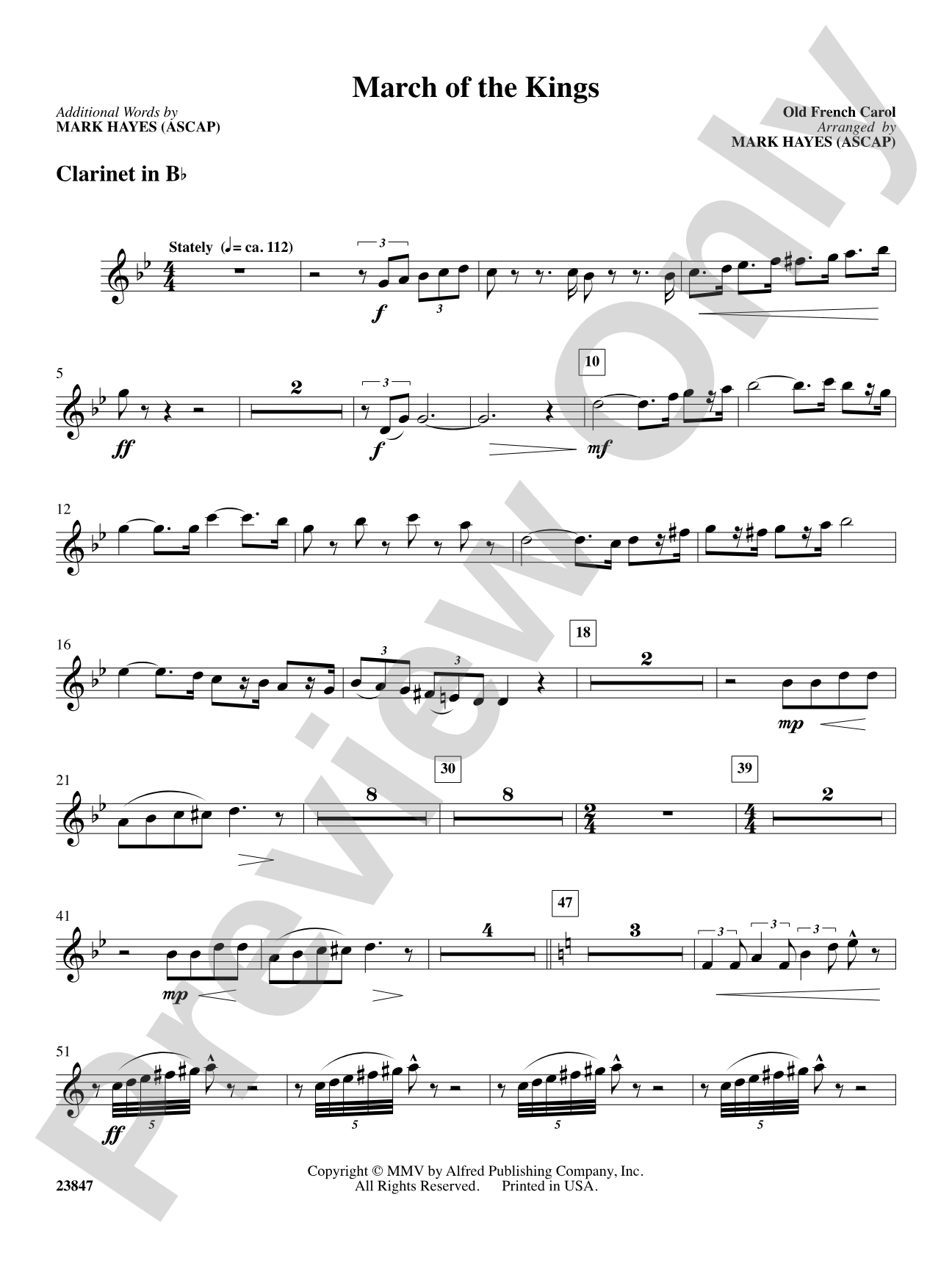 March of the Kings: 1st B-flat Clarinet: Choral SoundPax