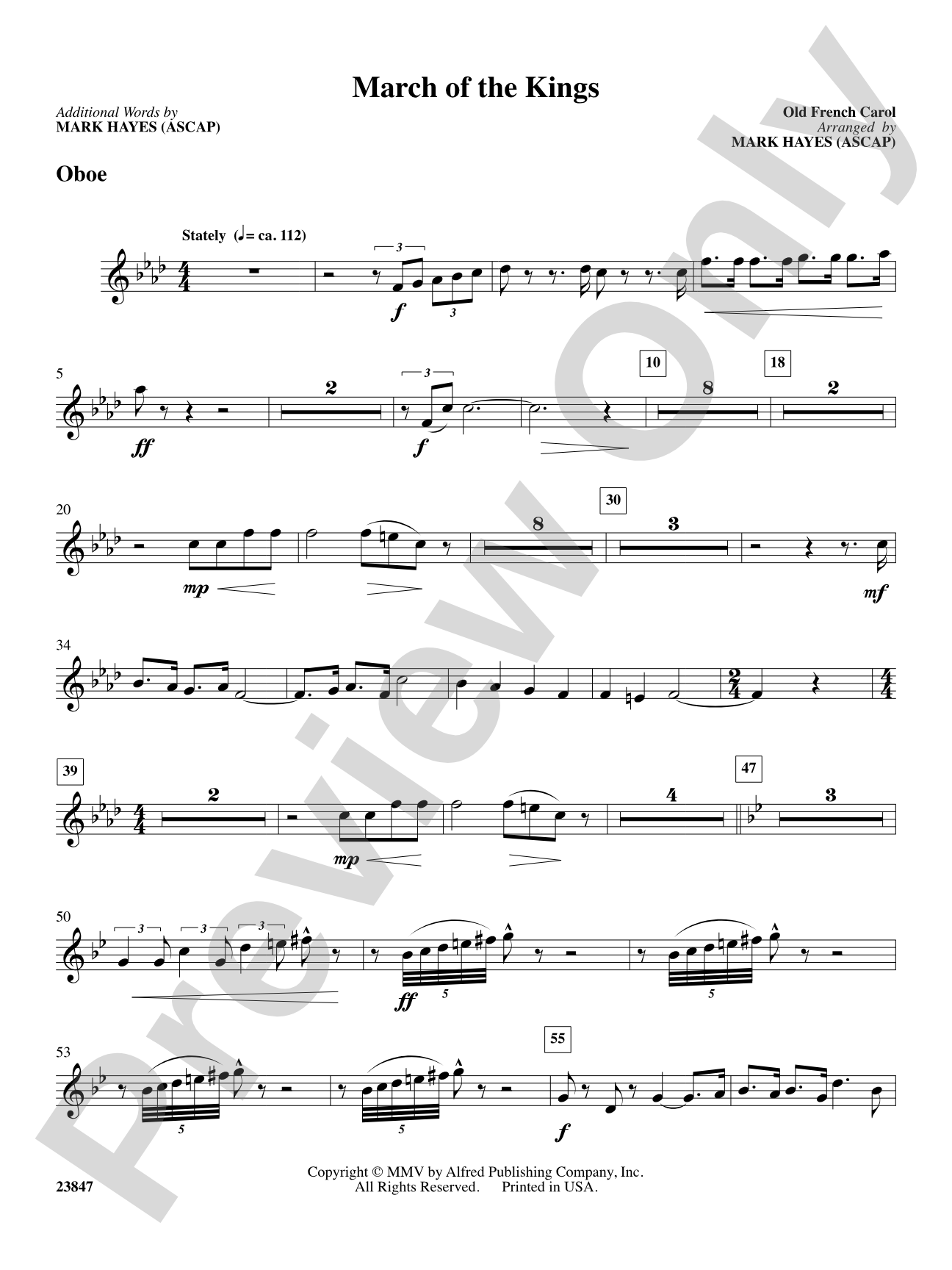 March of the Kings: Oboe: Choral SoundPax