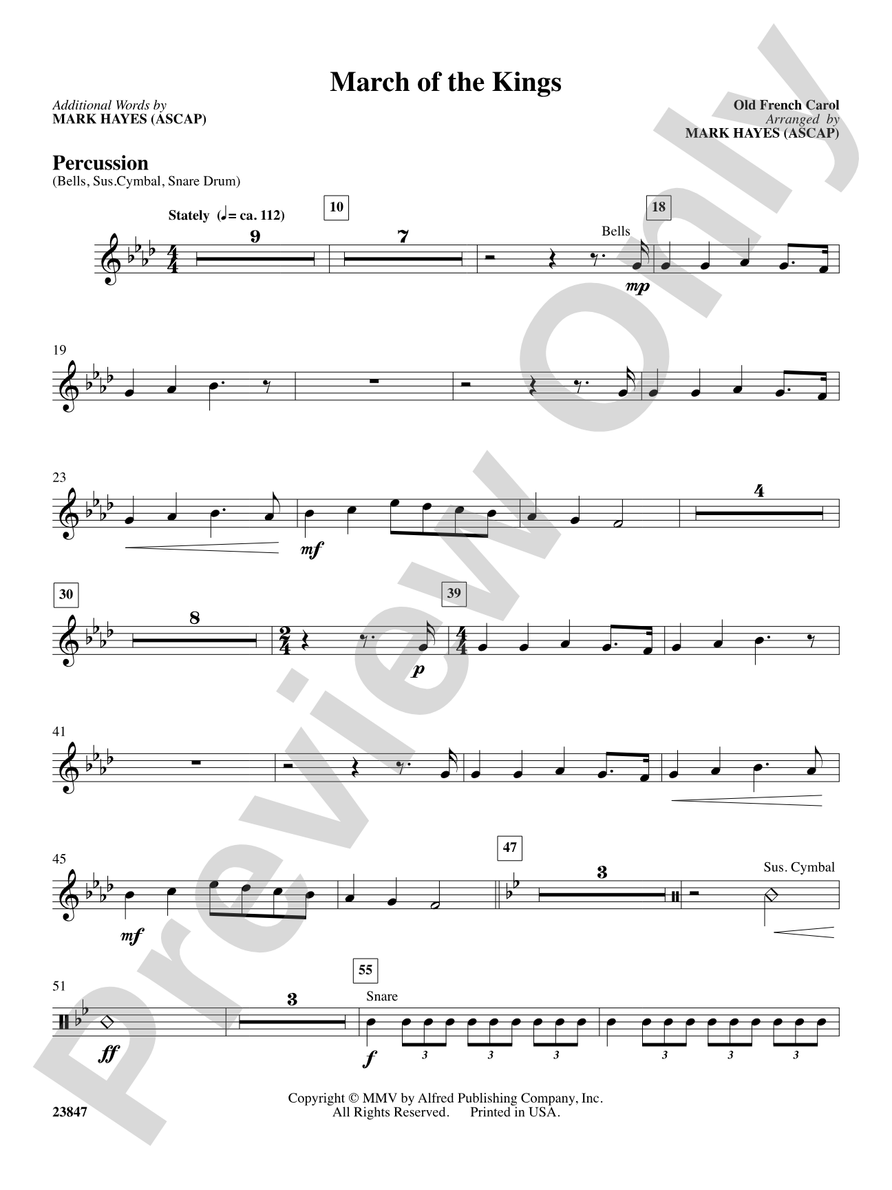 March of the Kings: 1st Percussion: Choral SoundPax