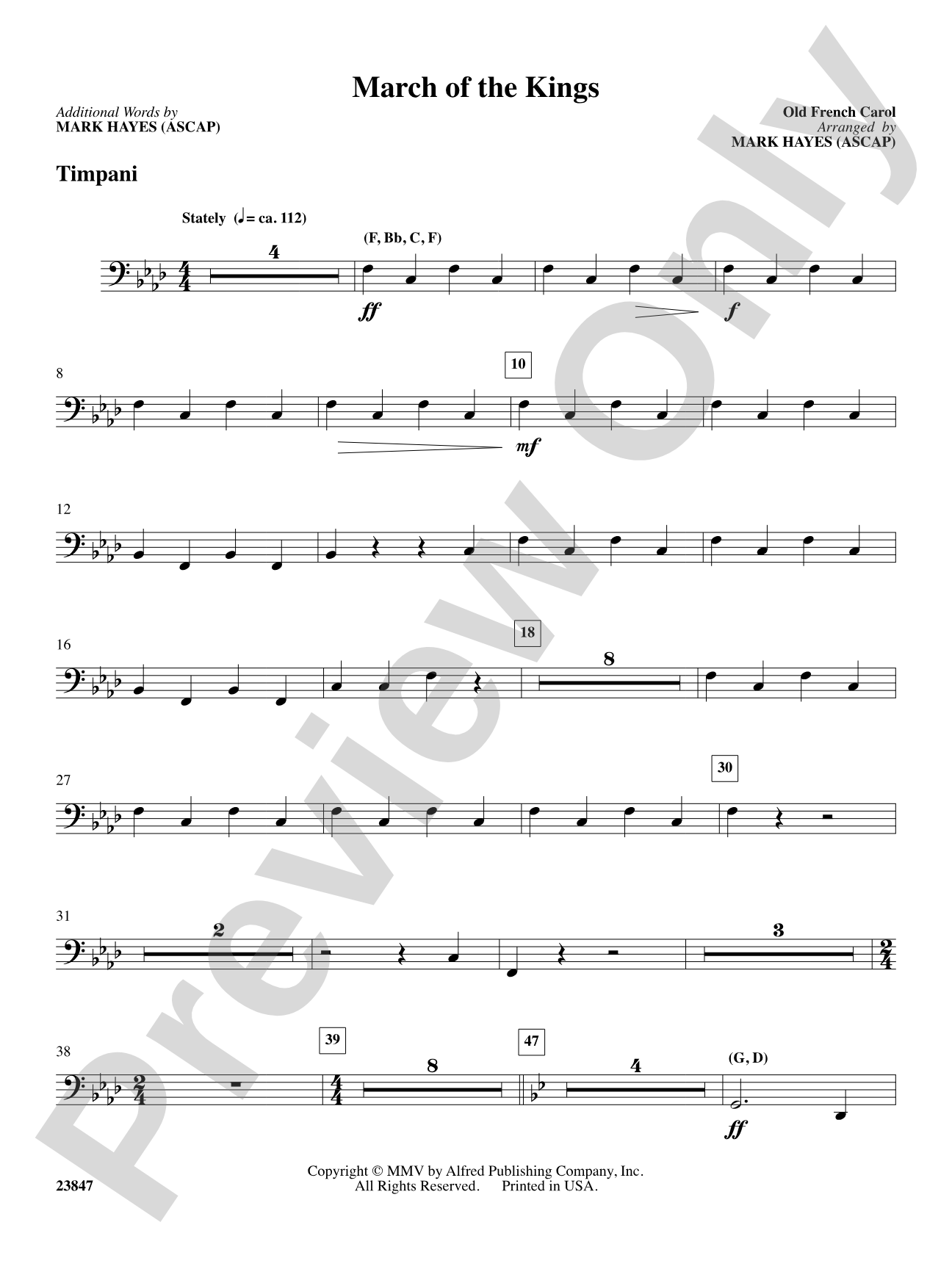 March of the Kings: Timpani: Choral SoundPax