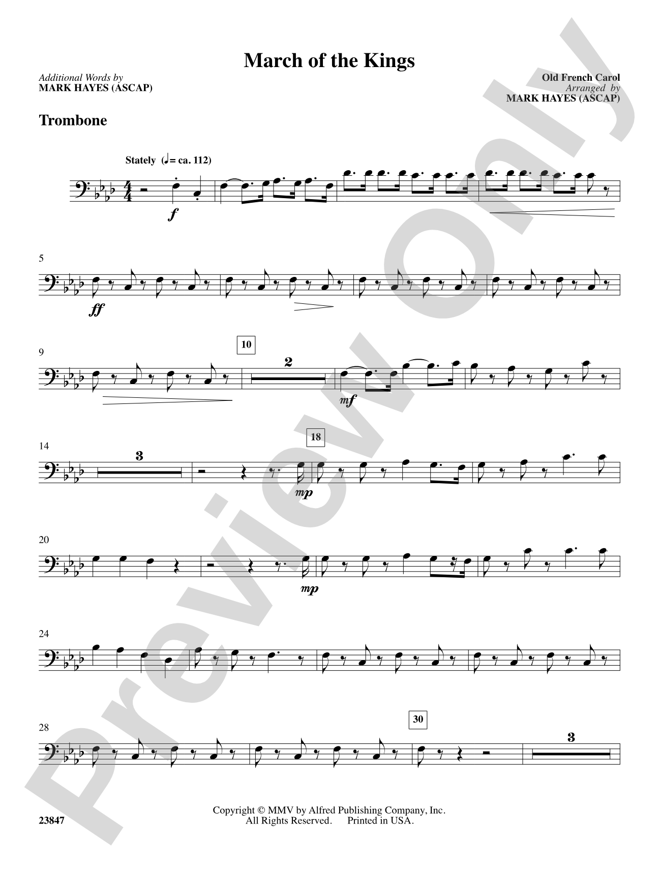 March of the Kings: 1st Trombone: Choral SoundPax