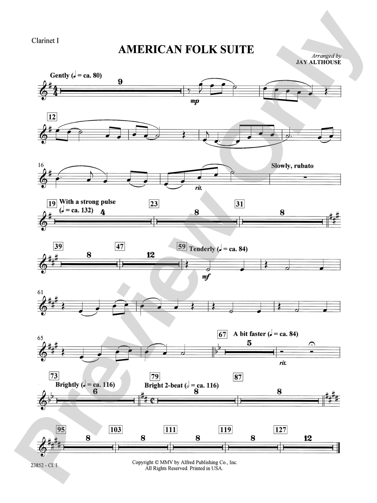 American Folk Suite: 1st B-flat Clarinet: Choral SoundPax