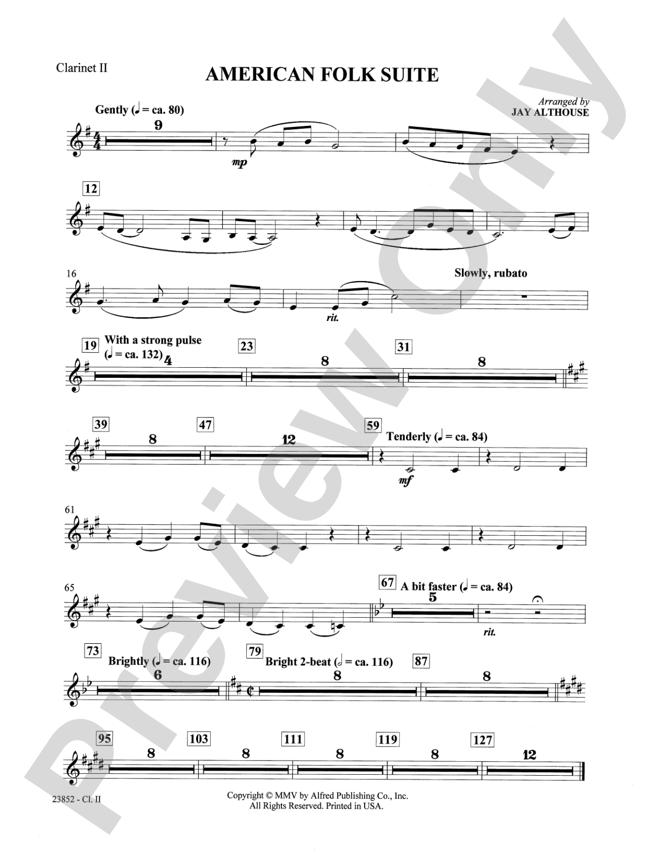American Folk Suite: 2nd B-flat Clarinet: Choral SoundPax