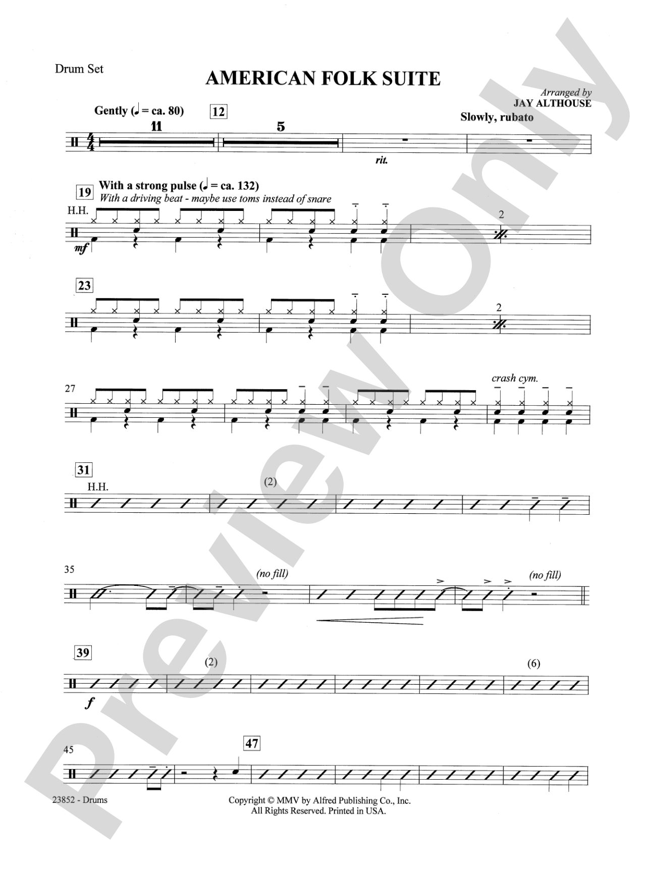 American Folk Suite: Drums: Choral SoundPax