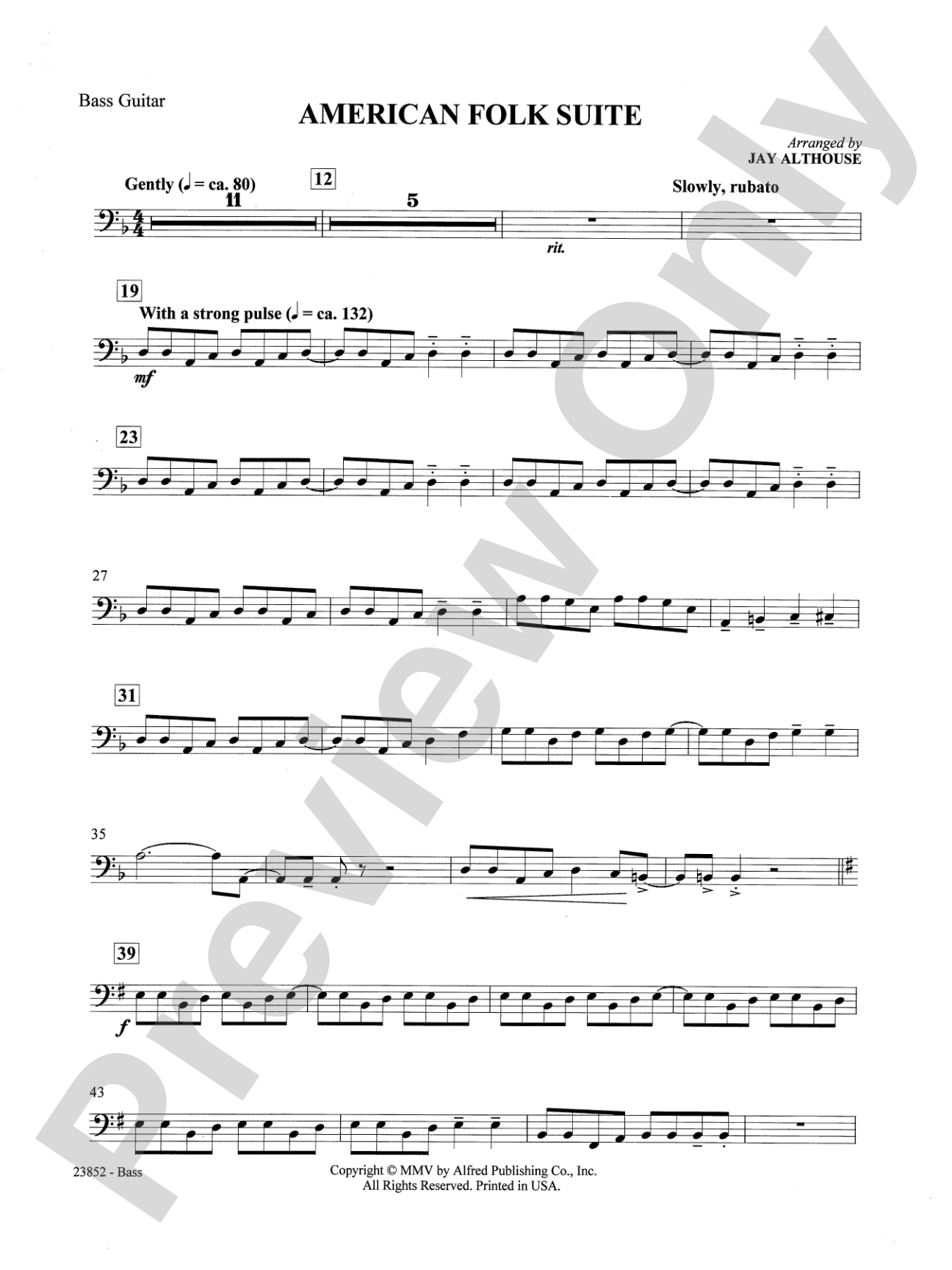 American Folk Suite: String Bass: Choral SoundPax