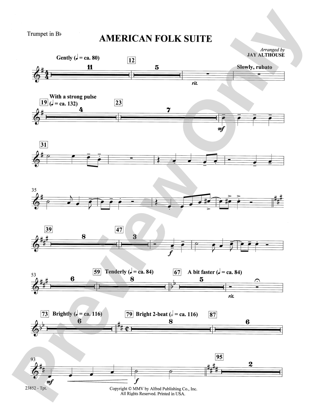 American Folk Suite: 1st B-flat Trumpet: Choral SoundPax