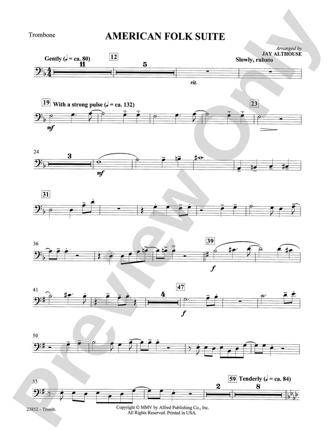 American Folk Suite: 1st Trombone: Choral SoundPax