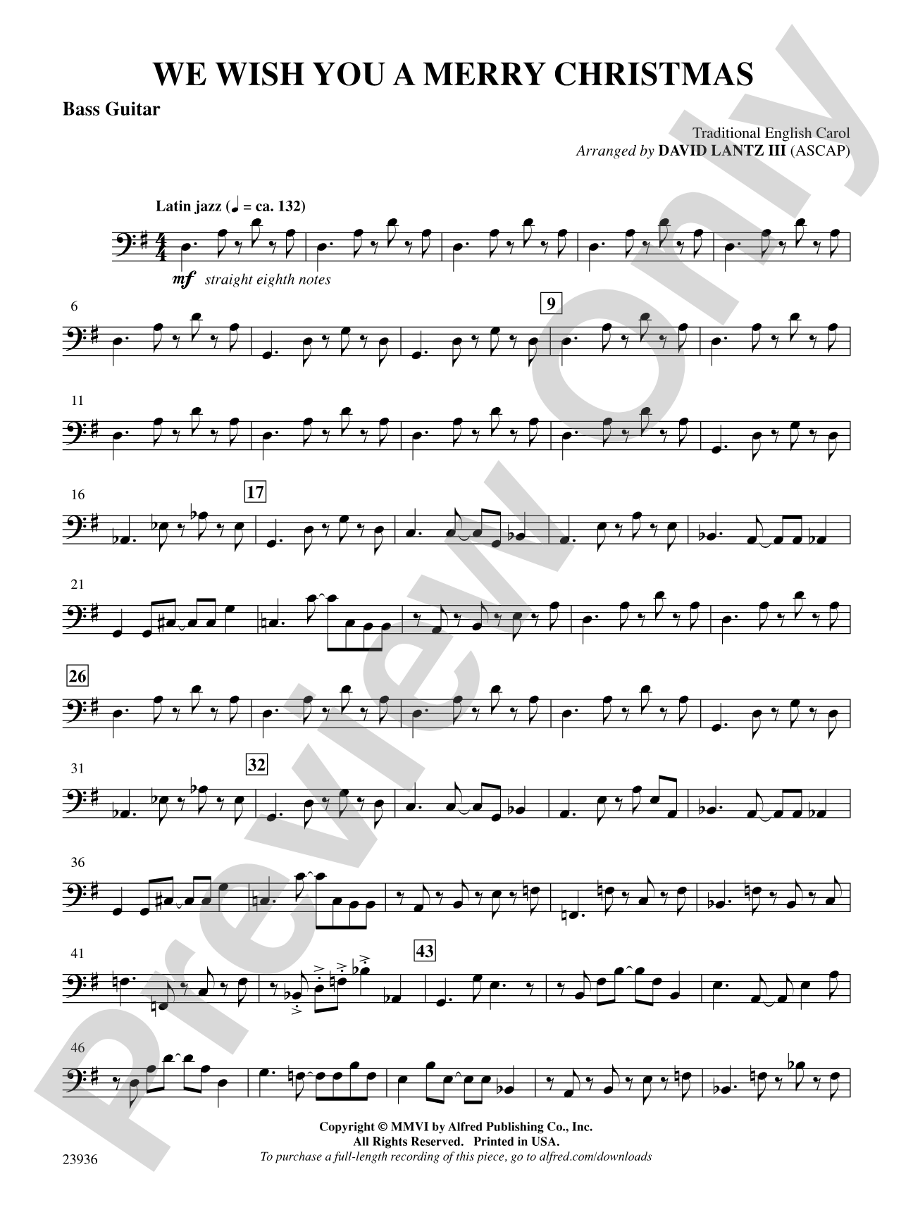 We Wish You A Merry Christmas: String Bass: Choral SoundPax