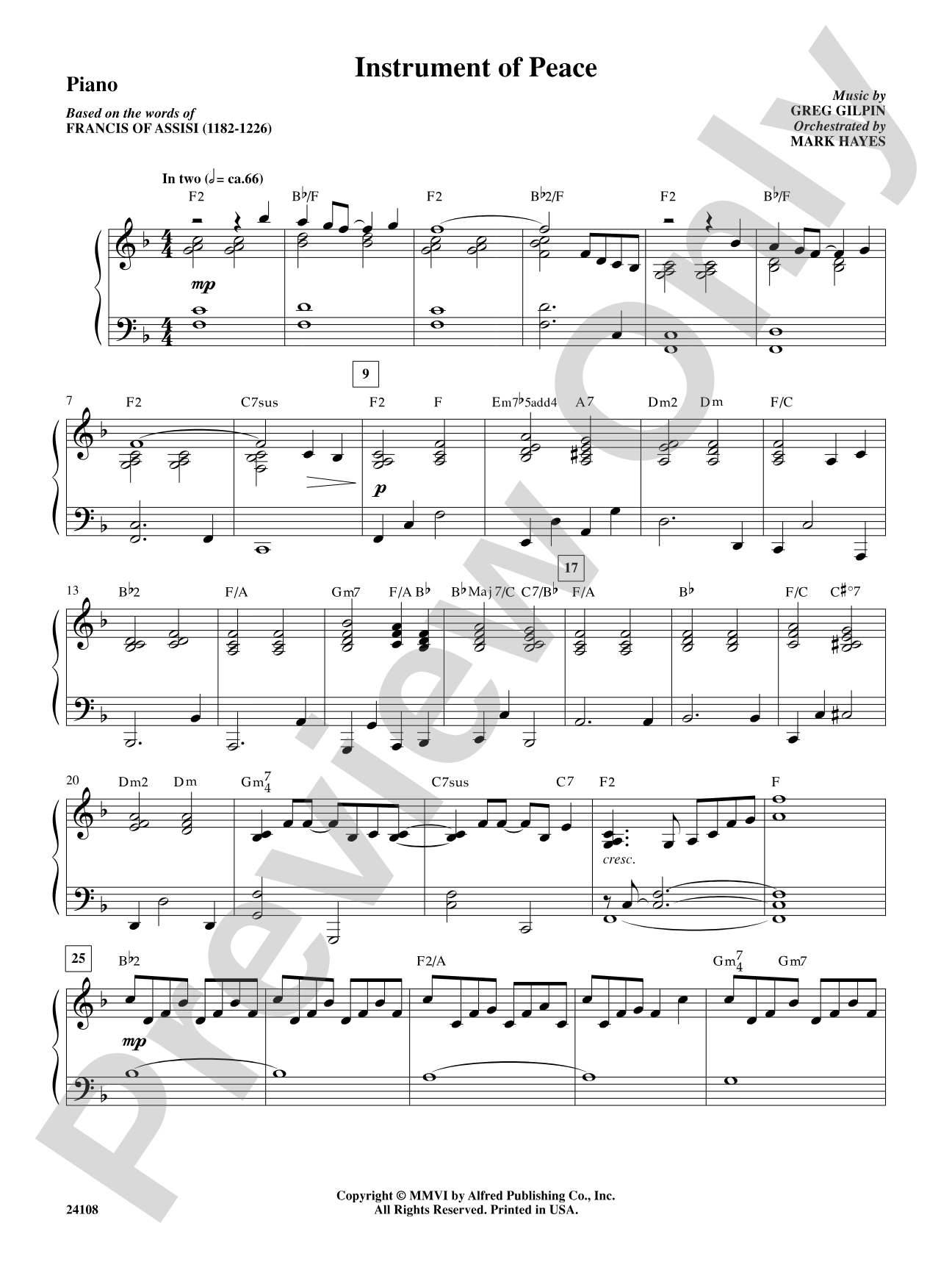 Instrument of Peace: Piano Accompaniment: Choral SoundPax