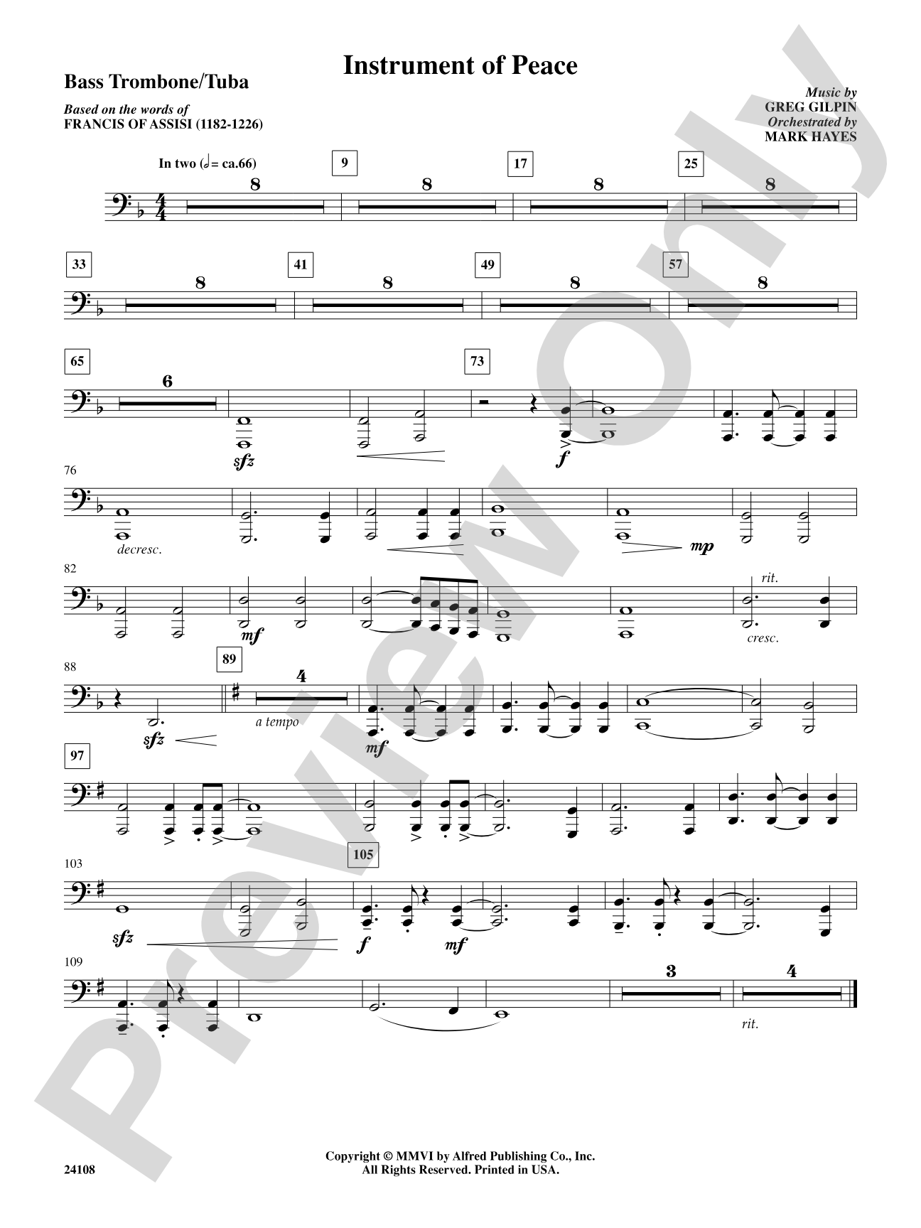Instrument of Peace: 3rd Trombone: Choral SoundPax