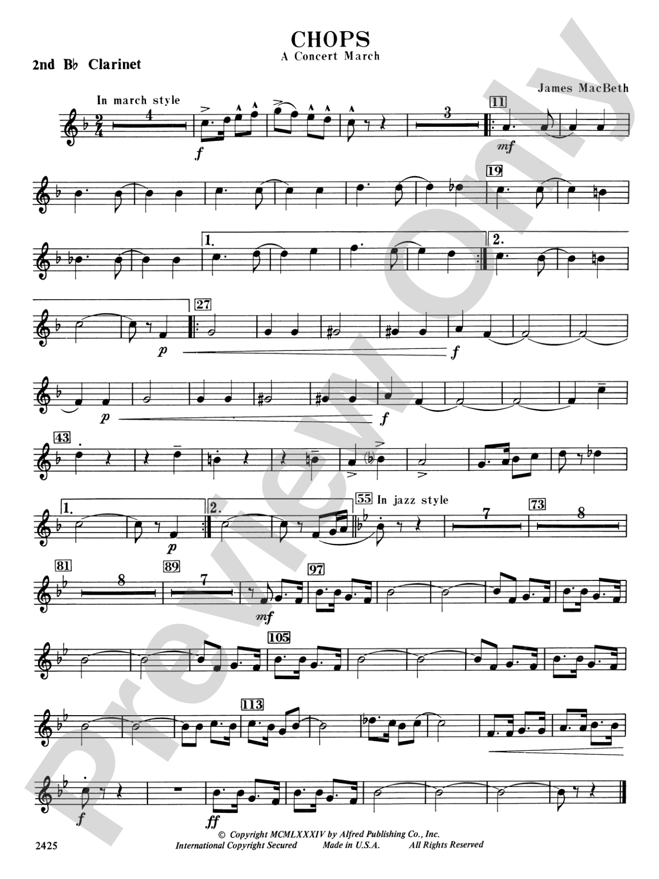 Chops: 2nd B-flat Clarinet