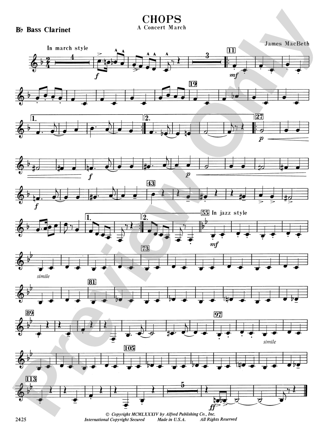 Chops: B-flat Bass Clarinet