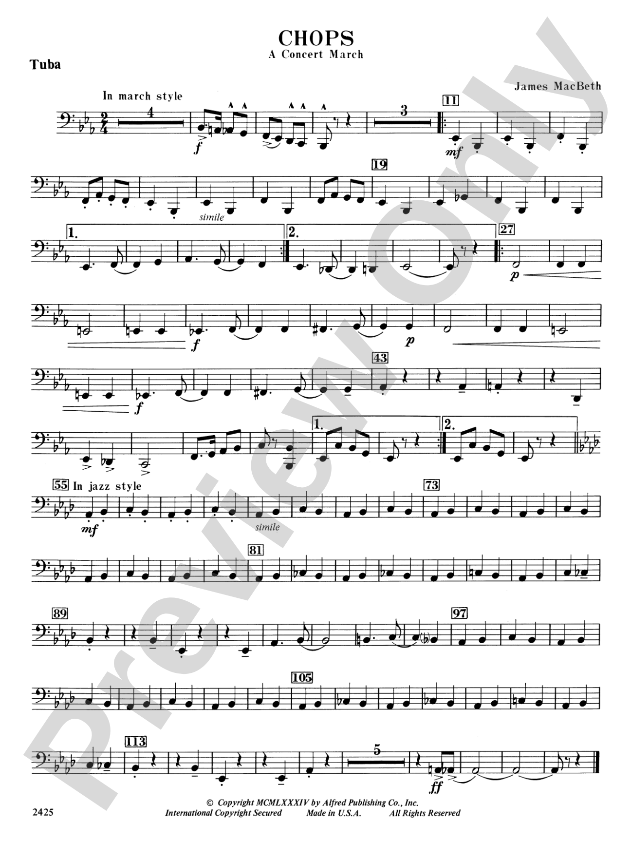 Chops: Tuba