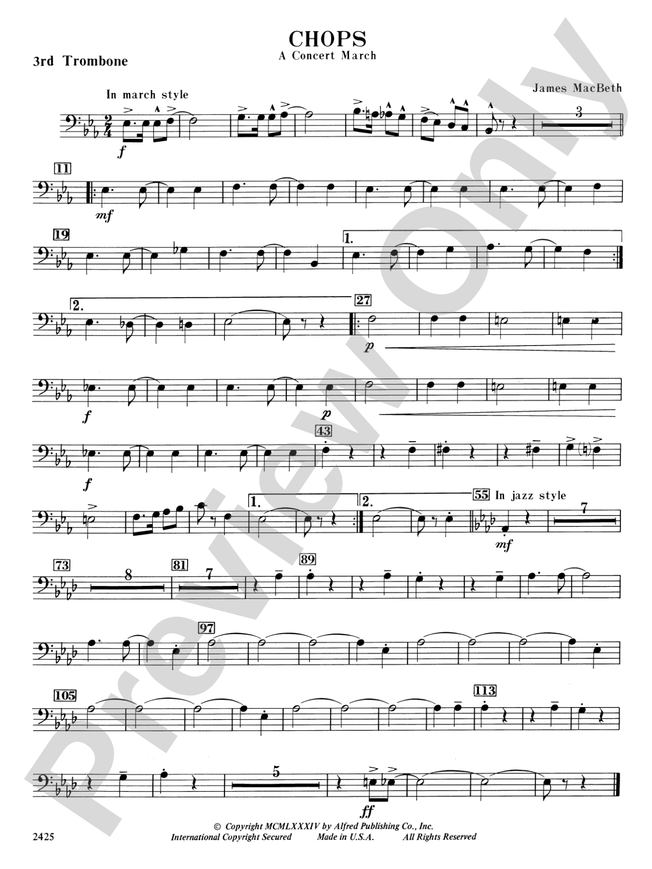 Chops: 3rd Trombone