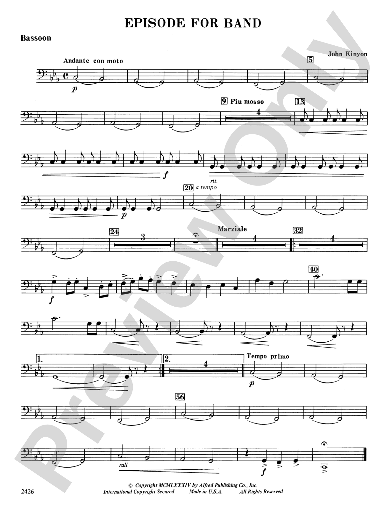 Episode for Band: Bassoon