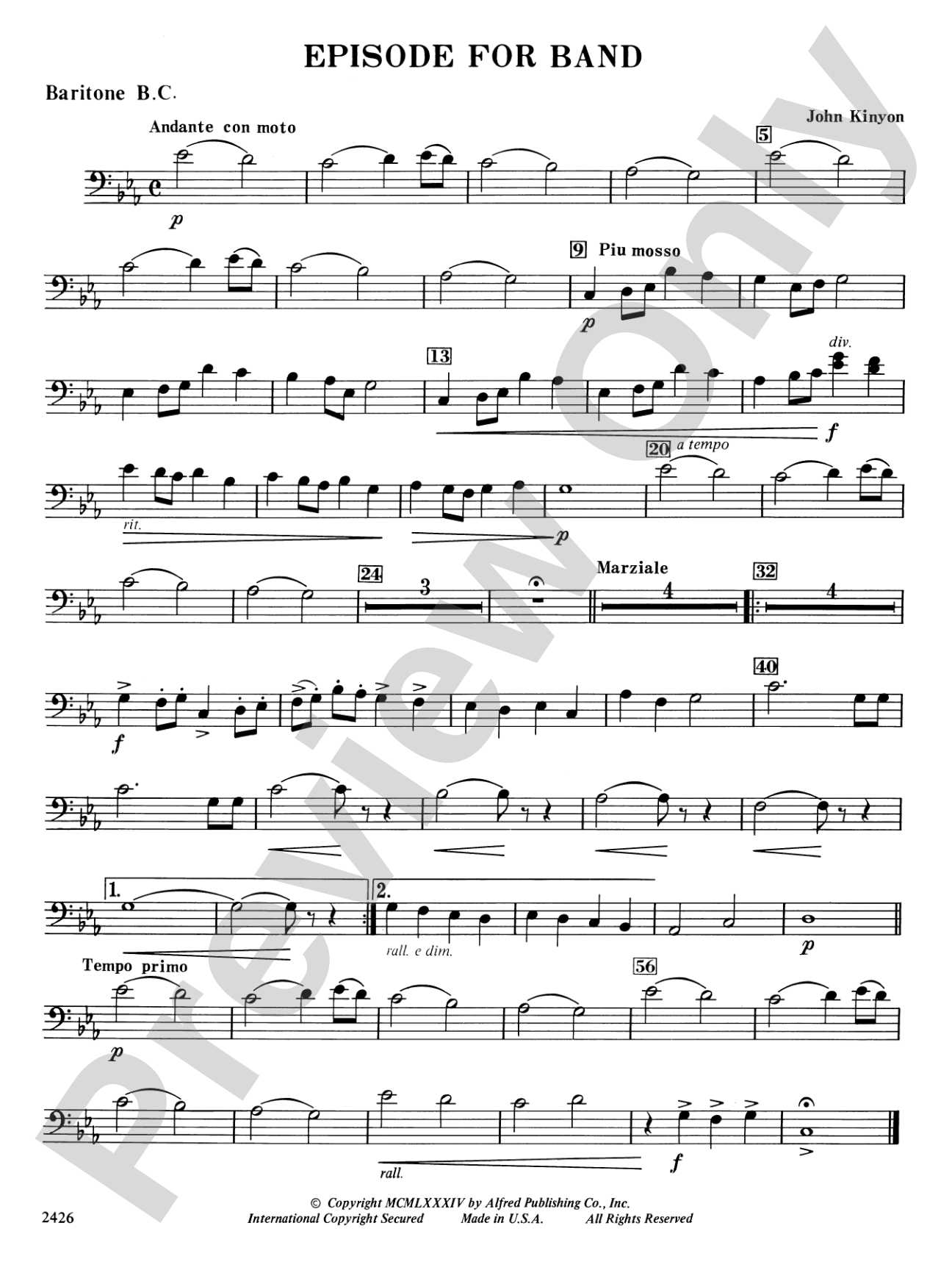 Episode for Band: Baritone B.C.