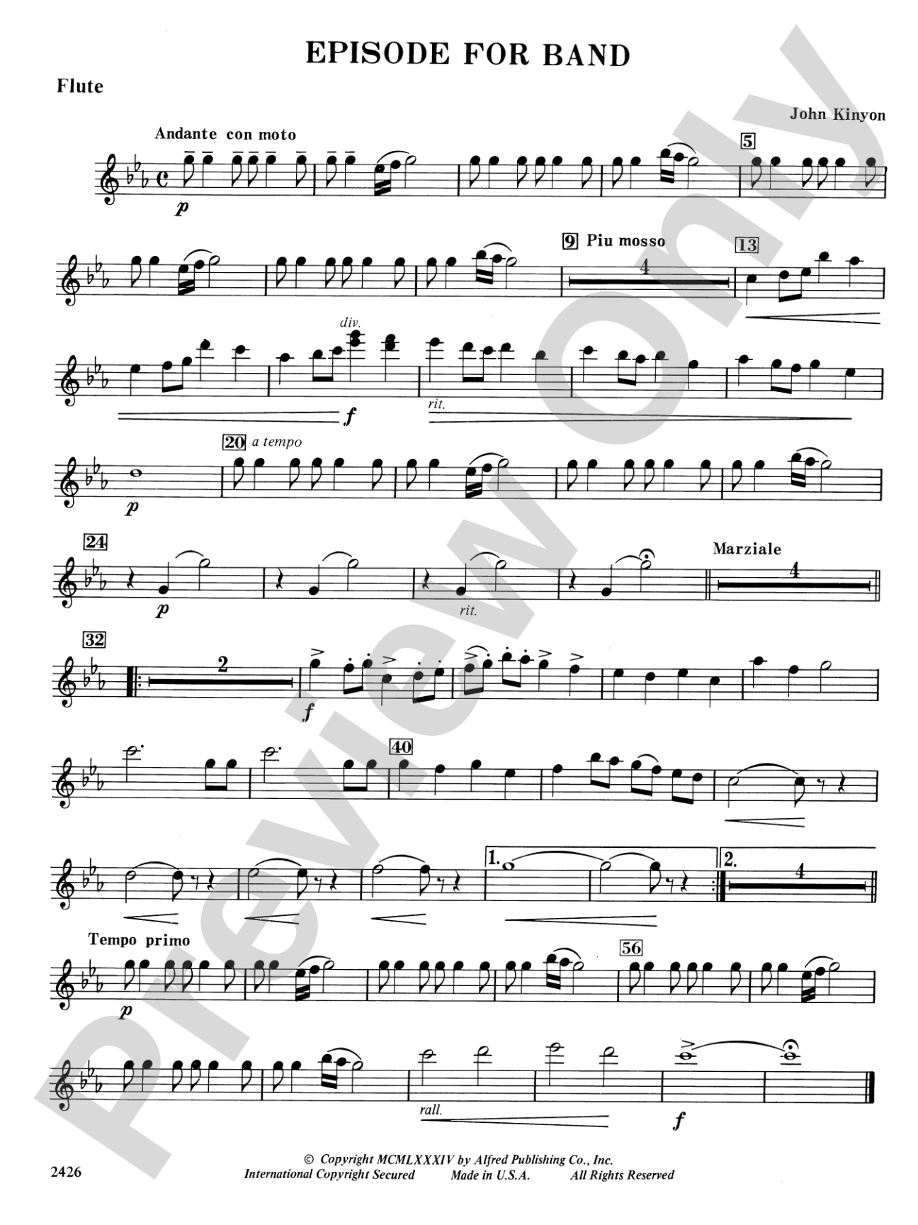 Episode for Band: Flute