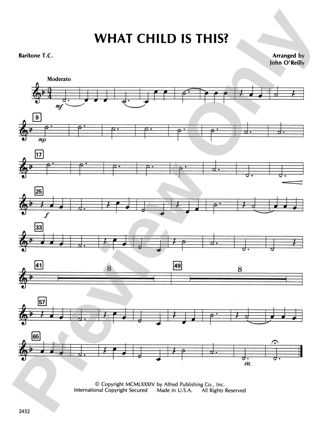 What Child Is This?: Baritone T.C.