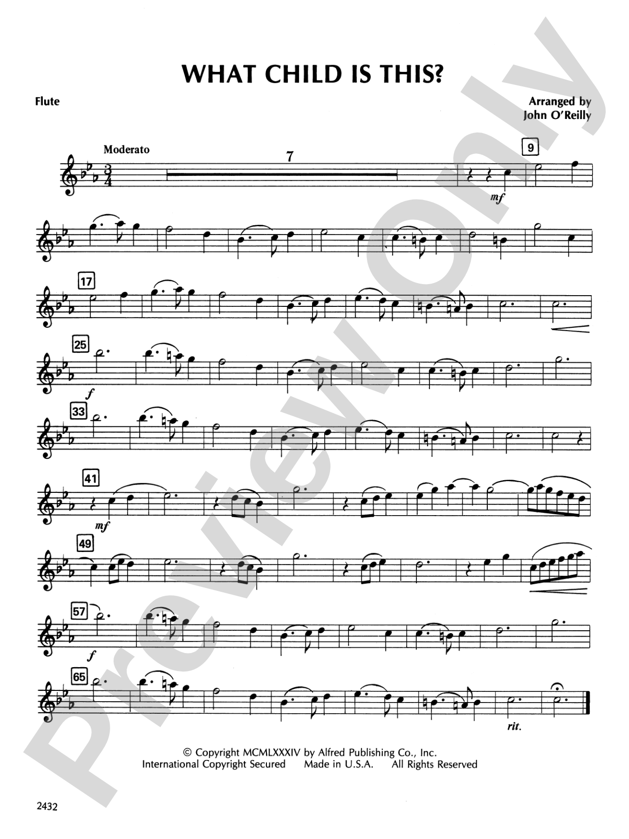 What Child Is This?: Flute