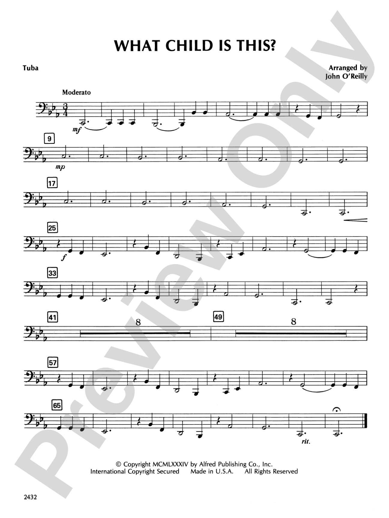 What Child Is This?: Tuba