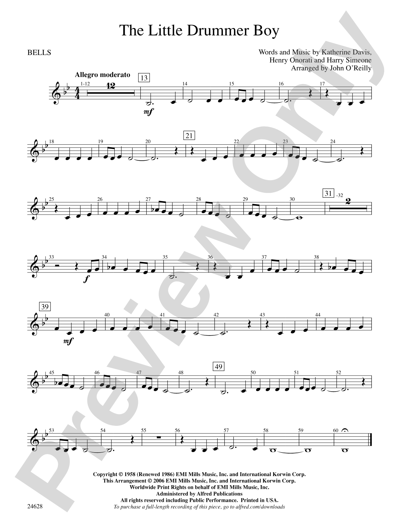 The Little Drummer Boy: Bells