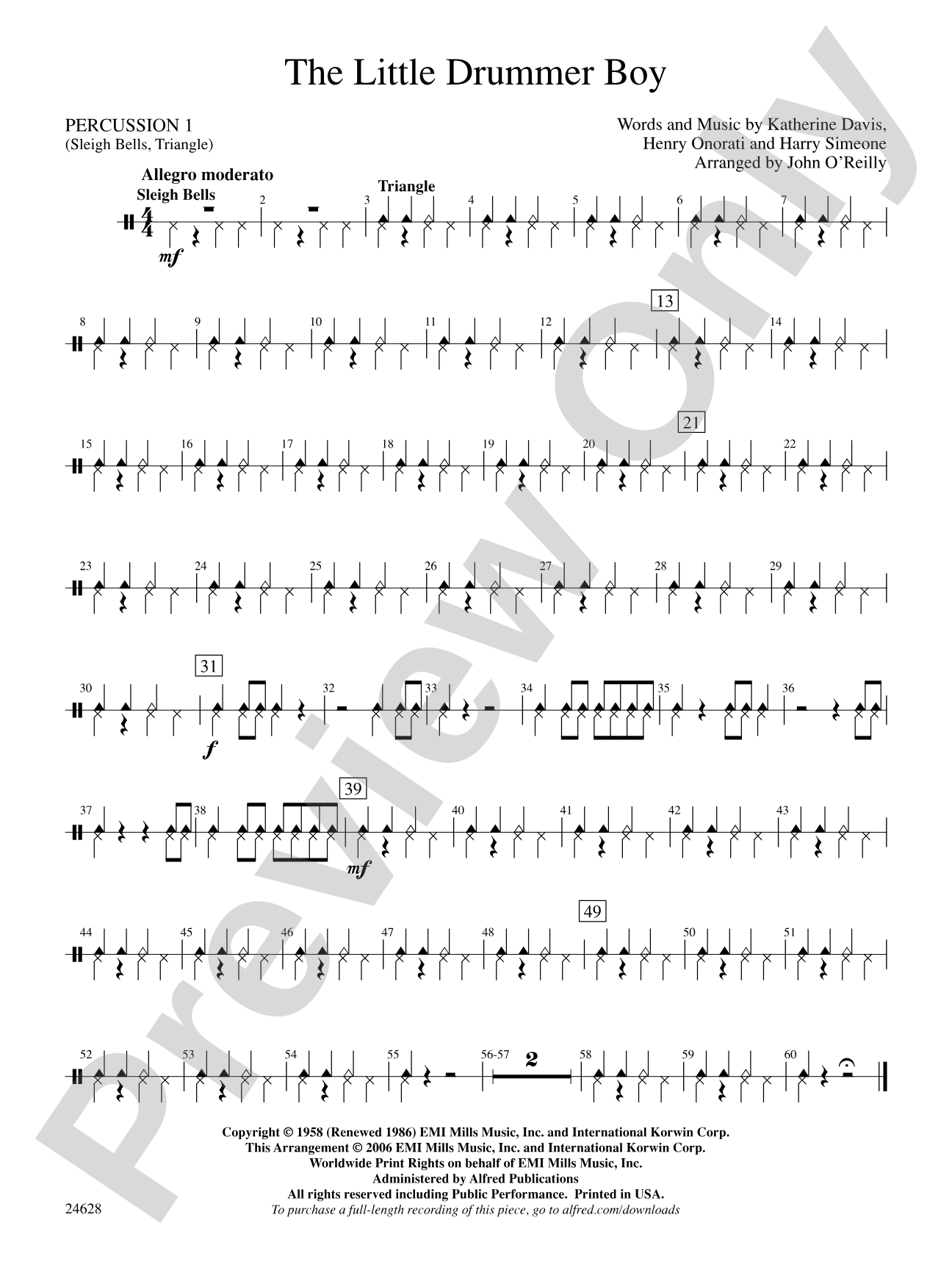 The Little Drummer Boy: 1st Percussion