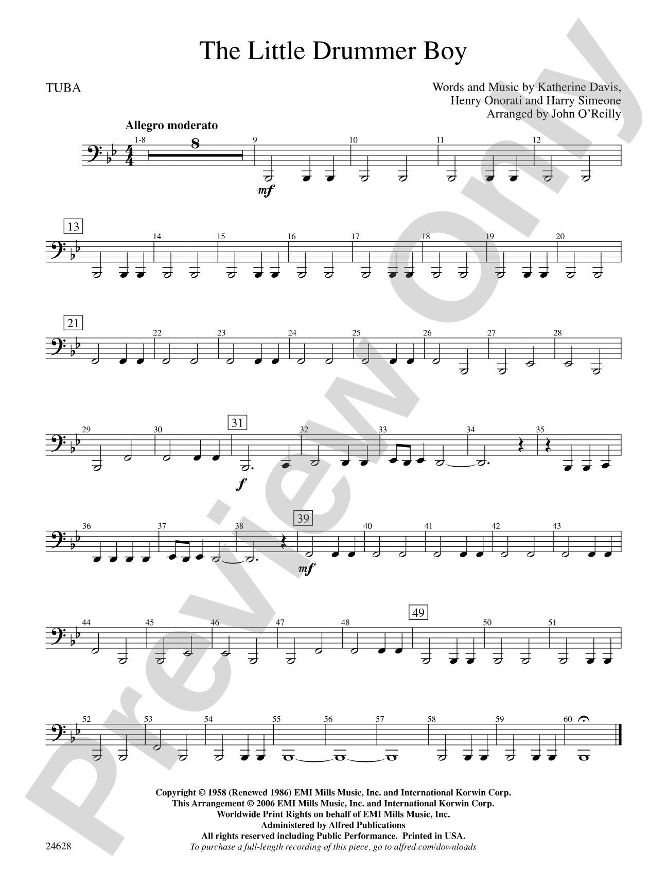 The Little Drummer Boy: Tuba