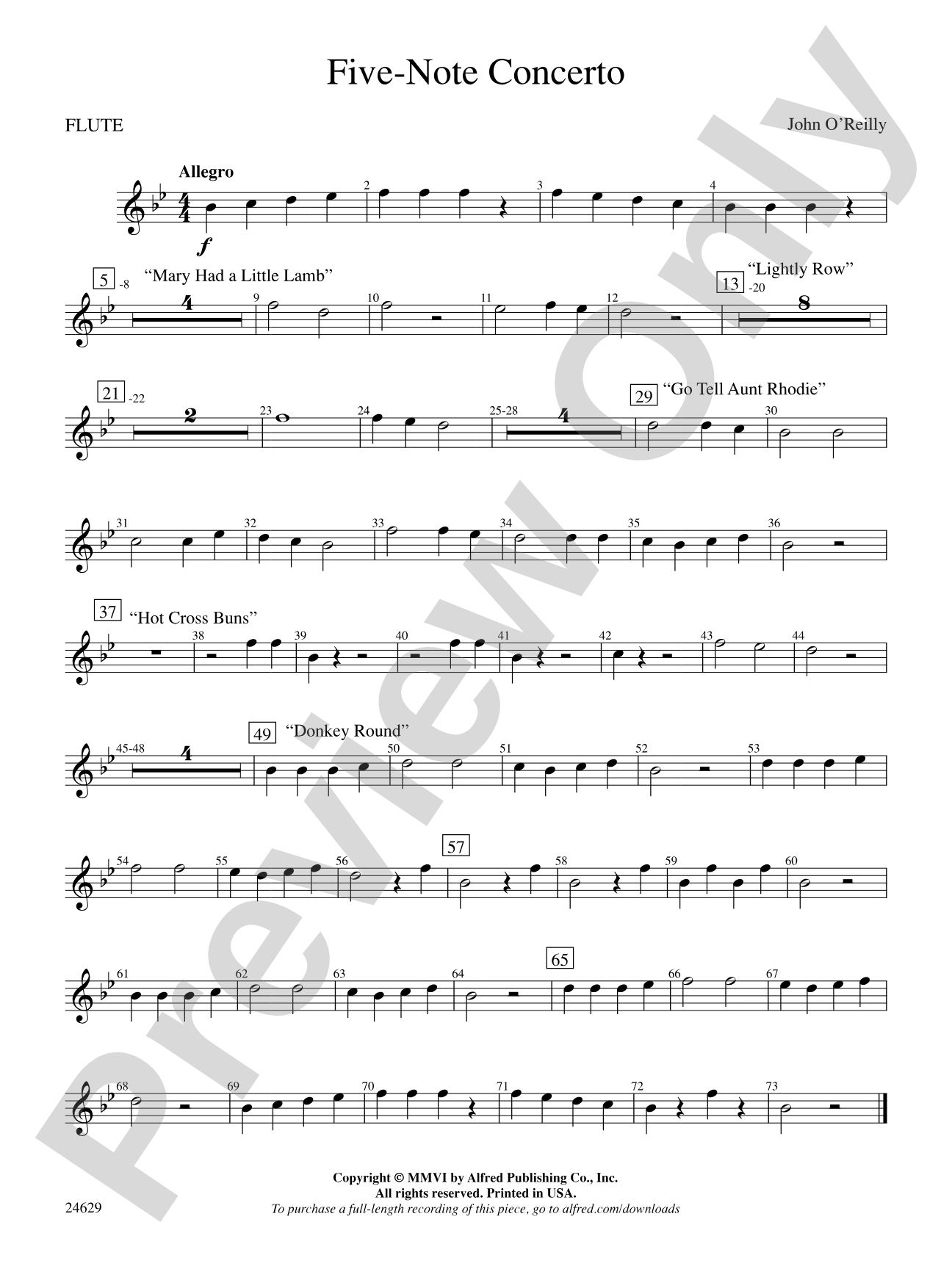 Five-Note Concerto: Flute