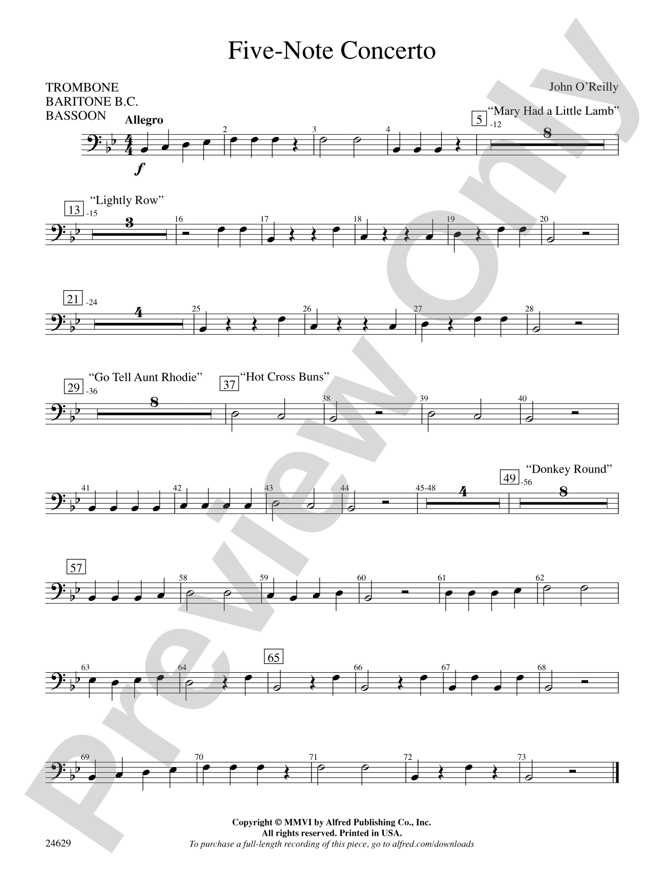 Five-Note Concerto: 1st Trombone