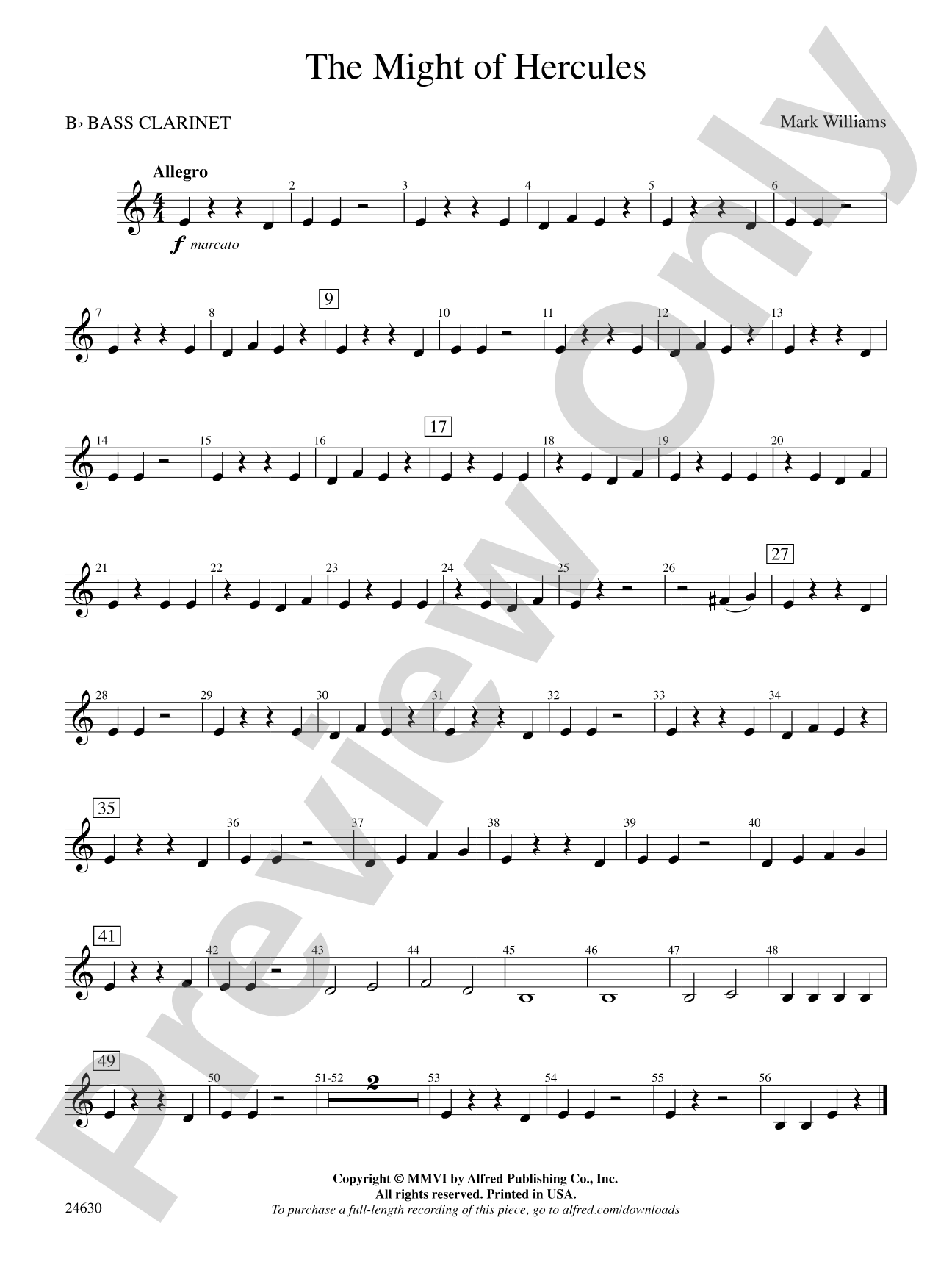The Might of Hercules: B-flat Bass Clarinet