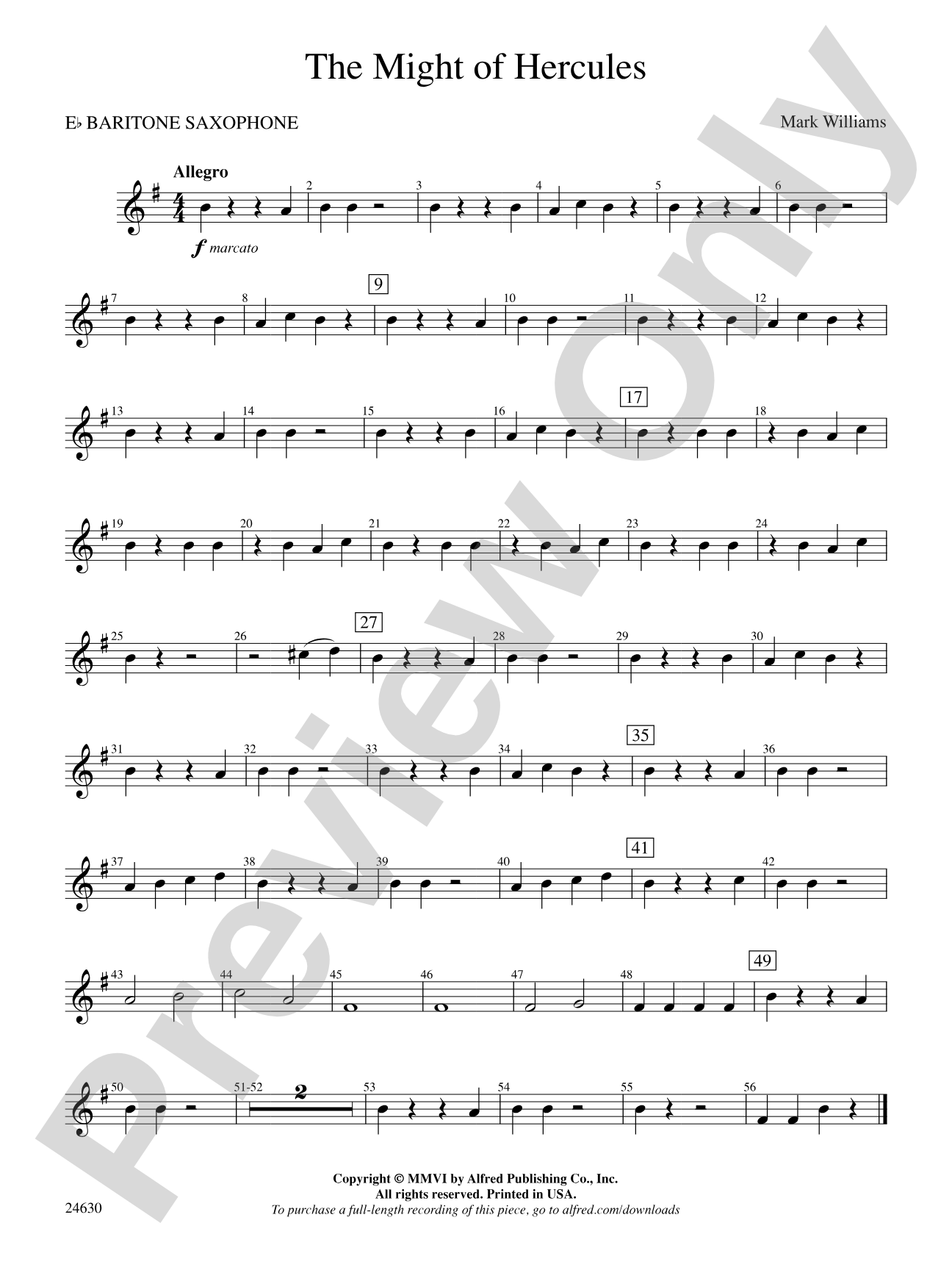 The Might of Hercules: E-flat Baritone Saxophone
