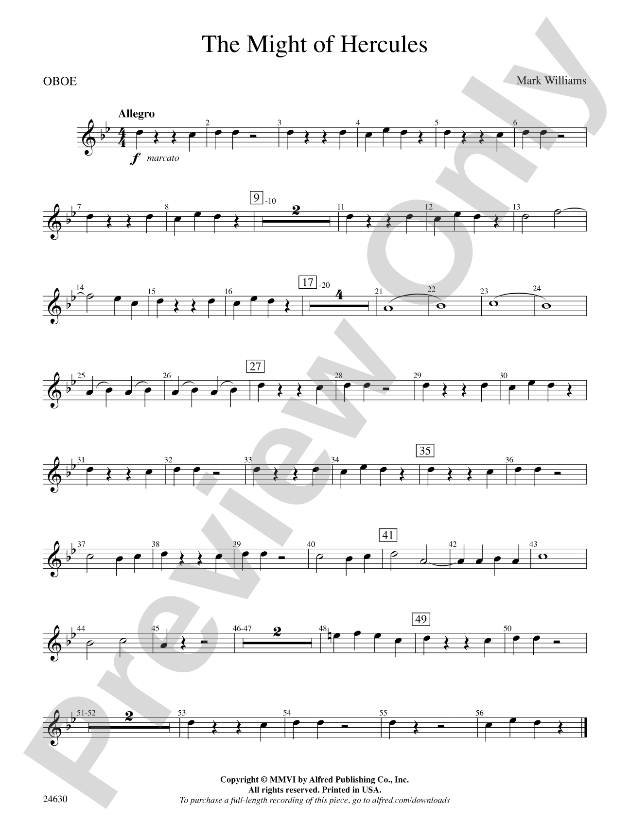 The Might of Hercules: Oboe