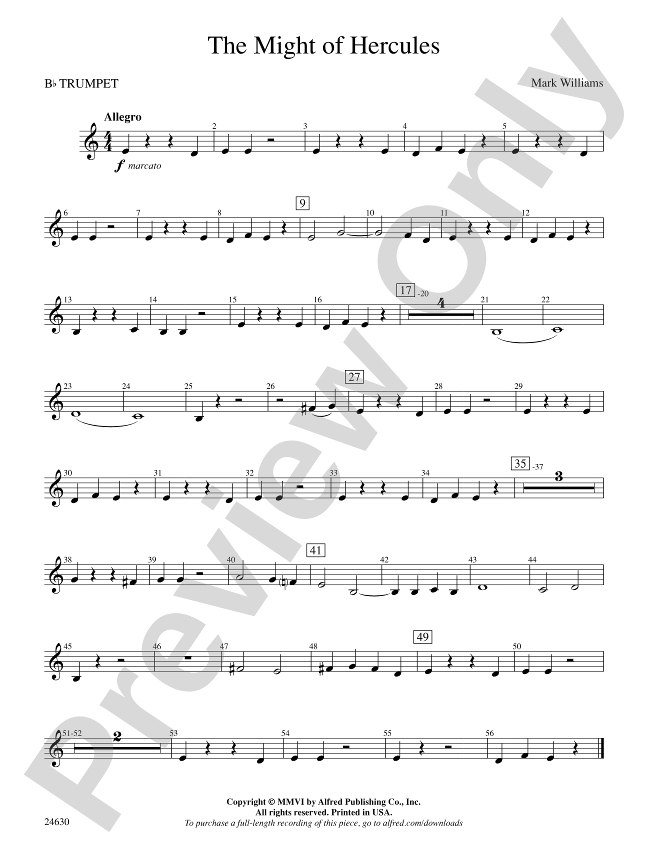 The Might of Hercules: 1st B-flat Trumpet