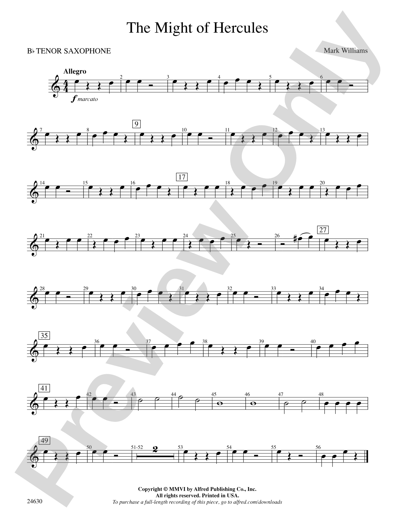 The Might of Hercules: B-flat Tenor Saxophone