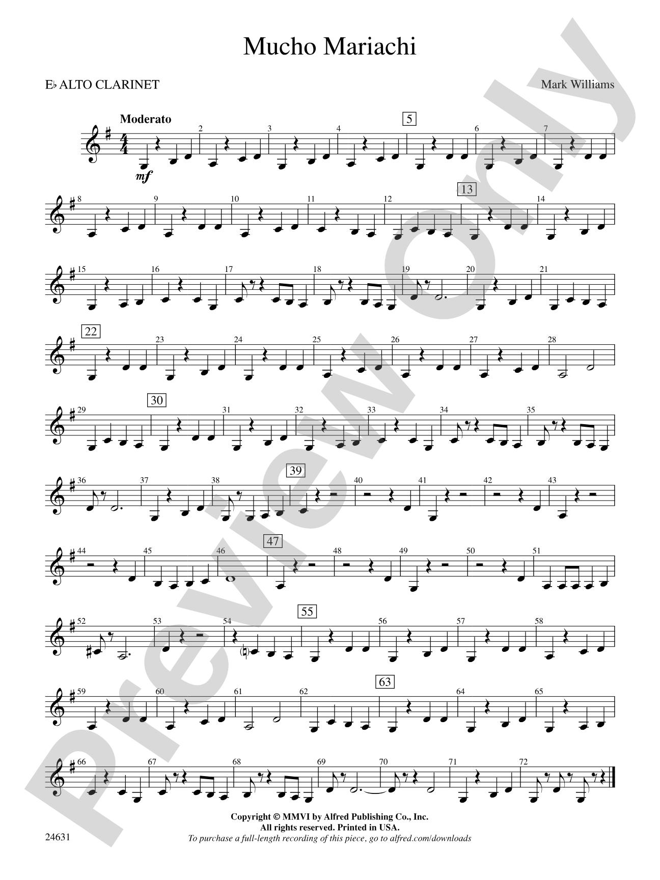 Mucho Mariachi: E-flat Alto Clarinet