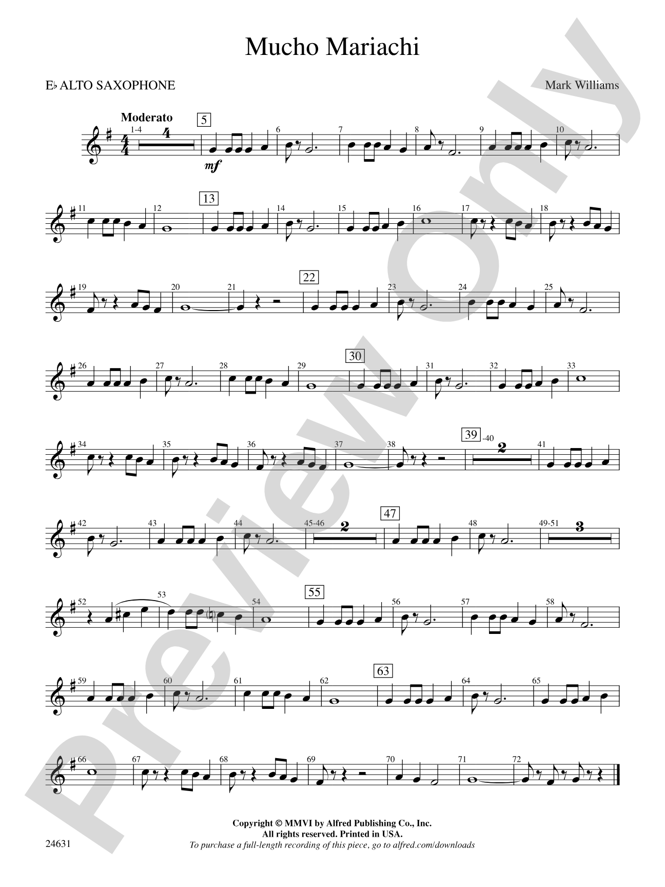Mucho Mariachi: E-flat Alto Saxophone