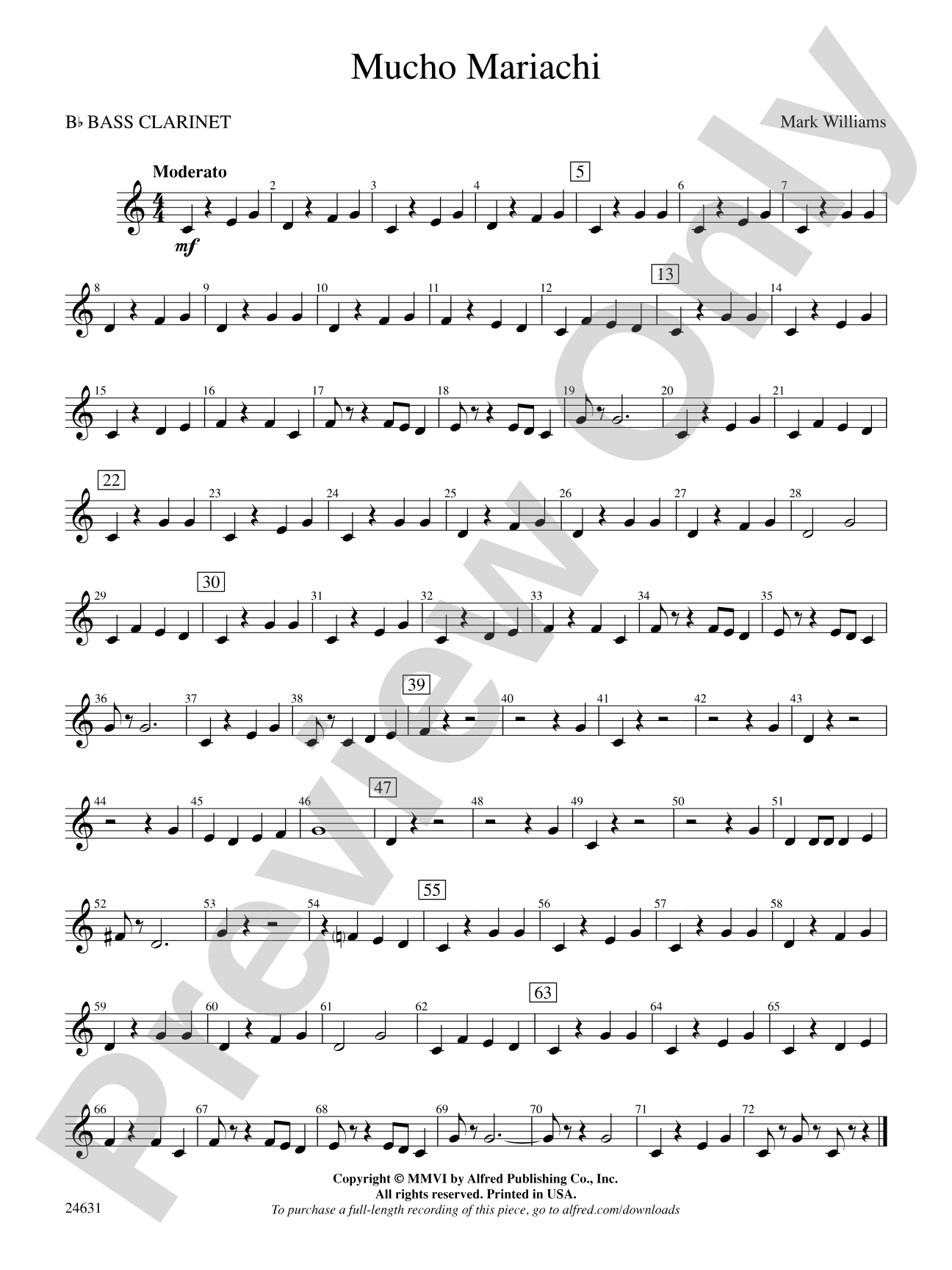 Mucho Mariachi: B-flat Bass Clarinet