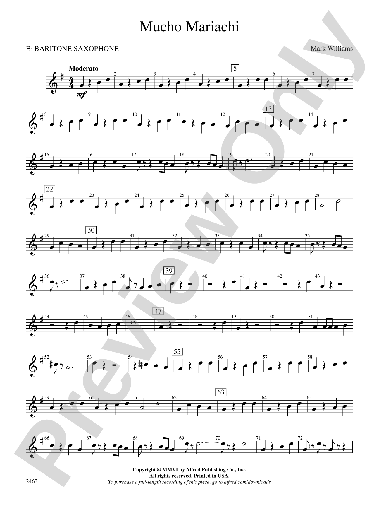 Mucho Mariachi: E-flat Baritone Saxophone