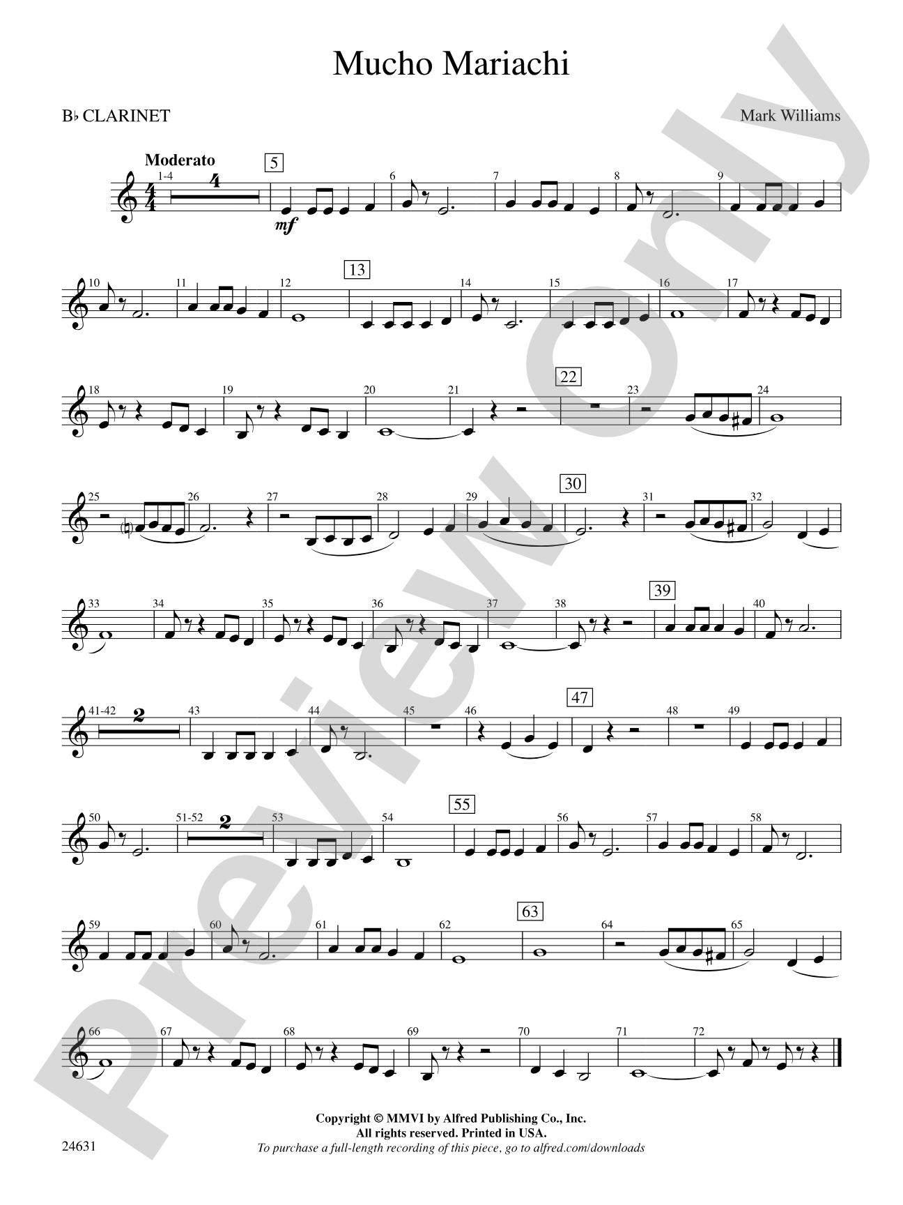 Mucho Mariachi: 1st B-flat Clarinet