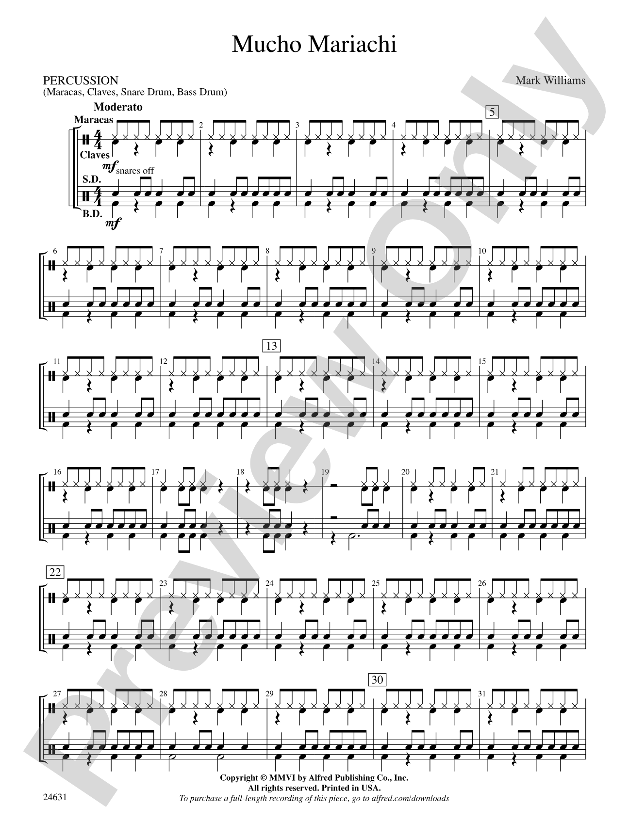 Mucho Mariachi: 1st Percussion