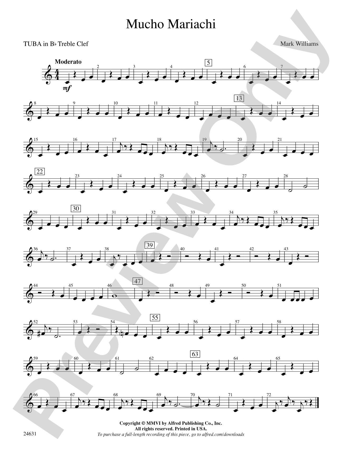 Mucho Mariachi: (wp) B-flat Tuba T.C.