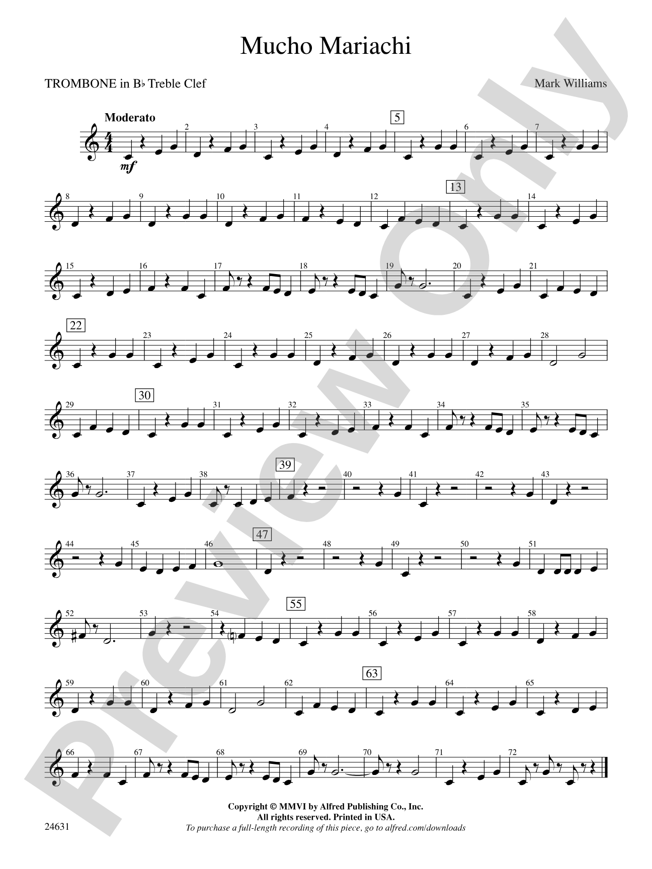 Mucho Mariachi: (wp) 1st B-flat Trombone T.C.