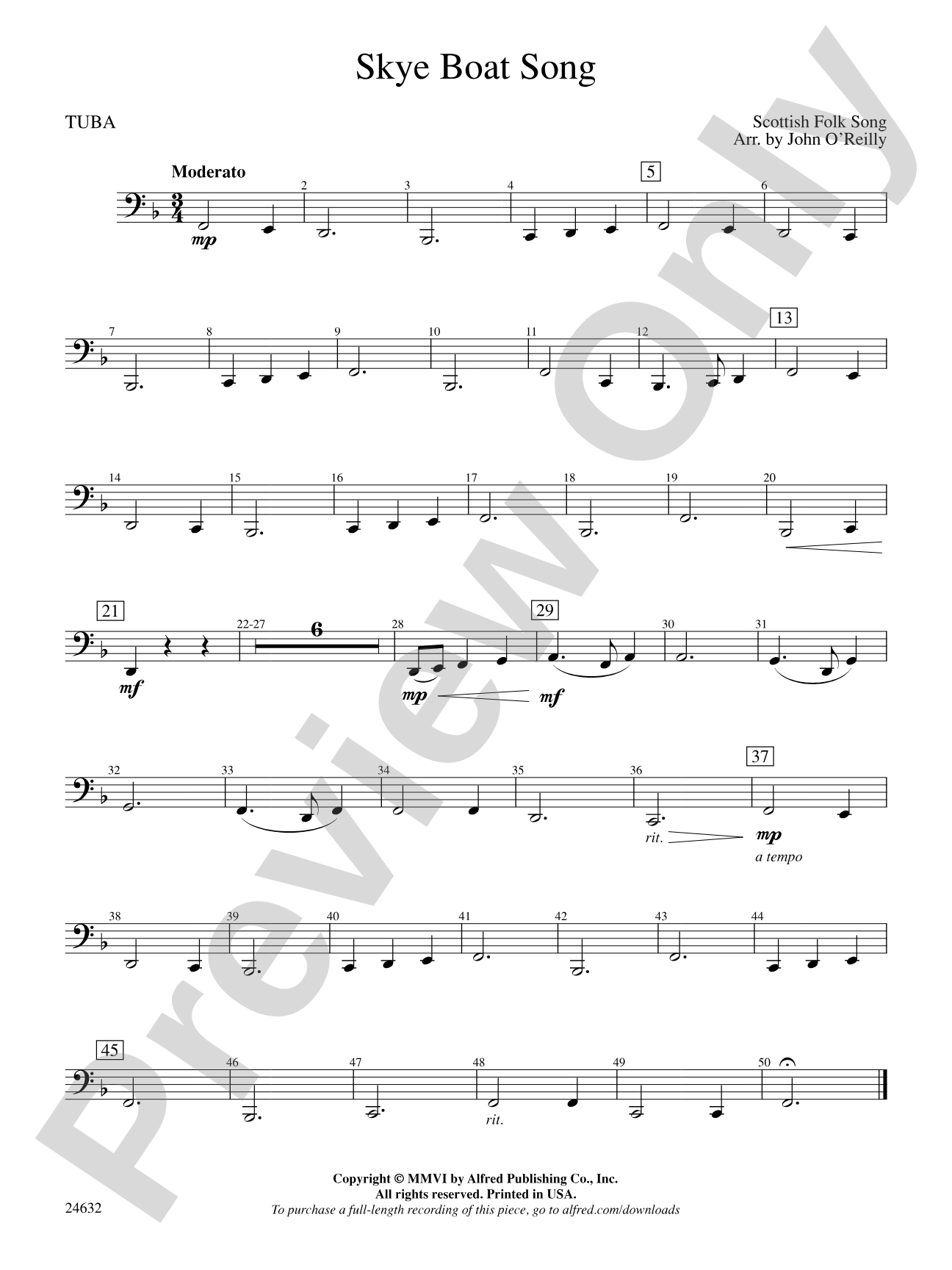 Skye Boat Song: Tuba