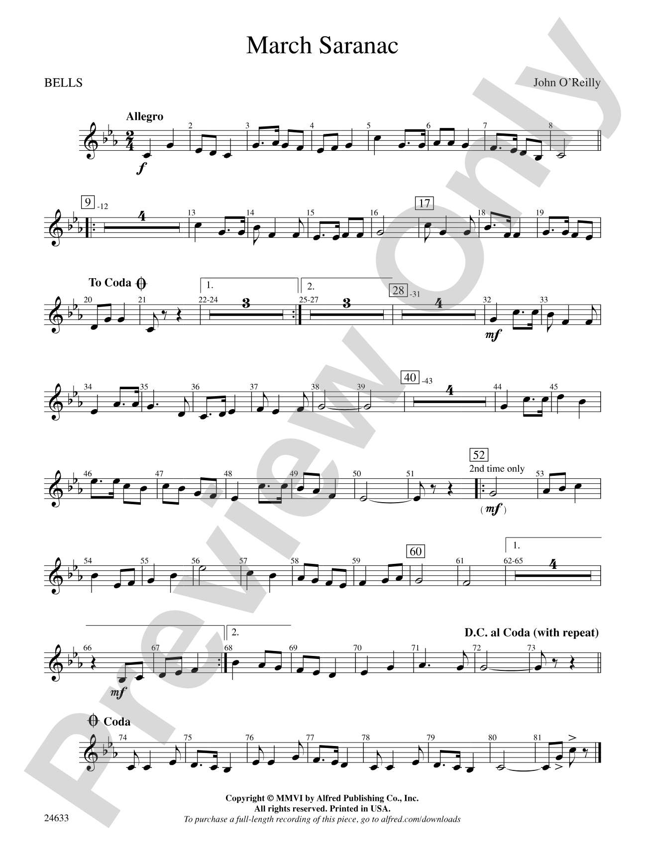 March Saranac: Bells