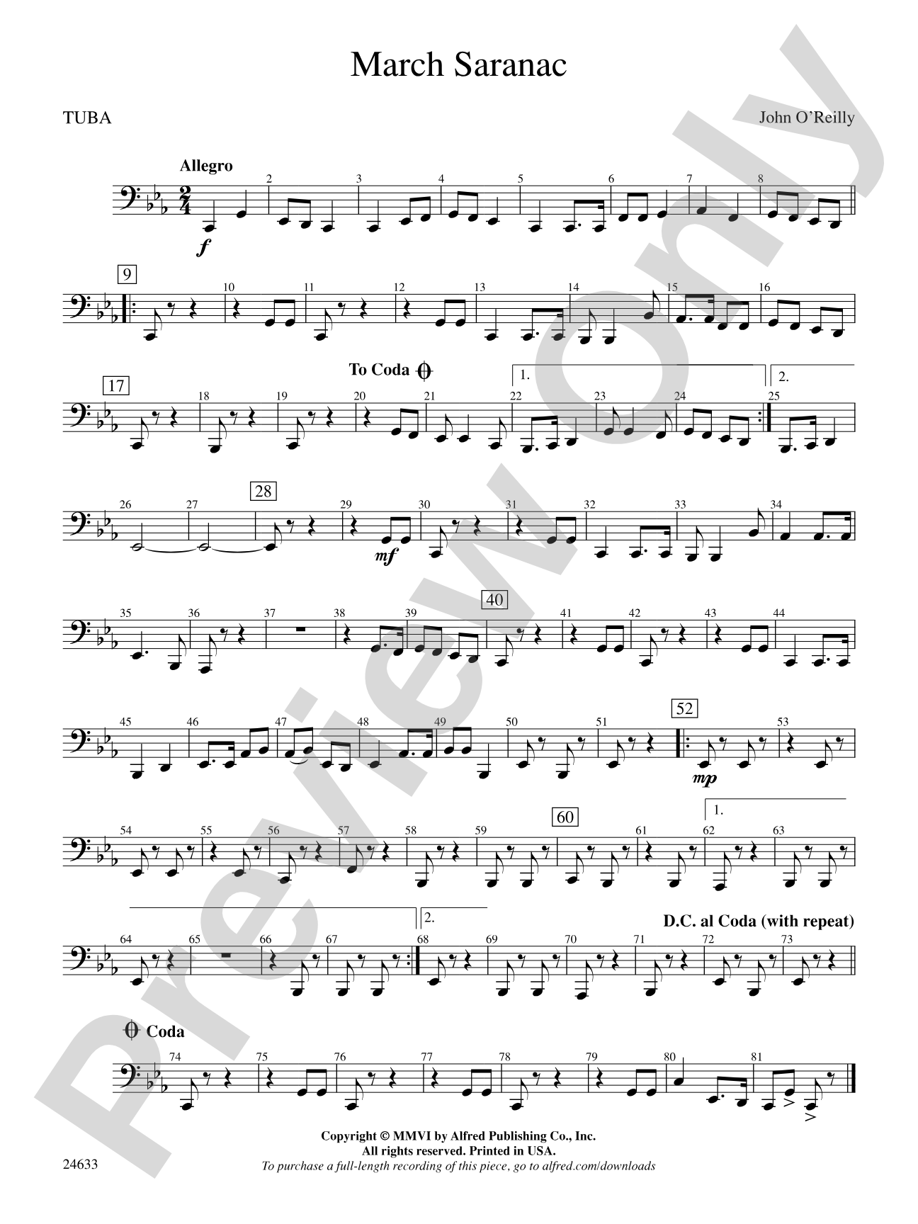 March Saranac: Tuba