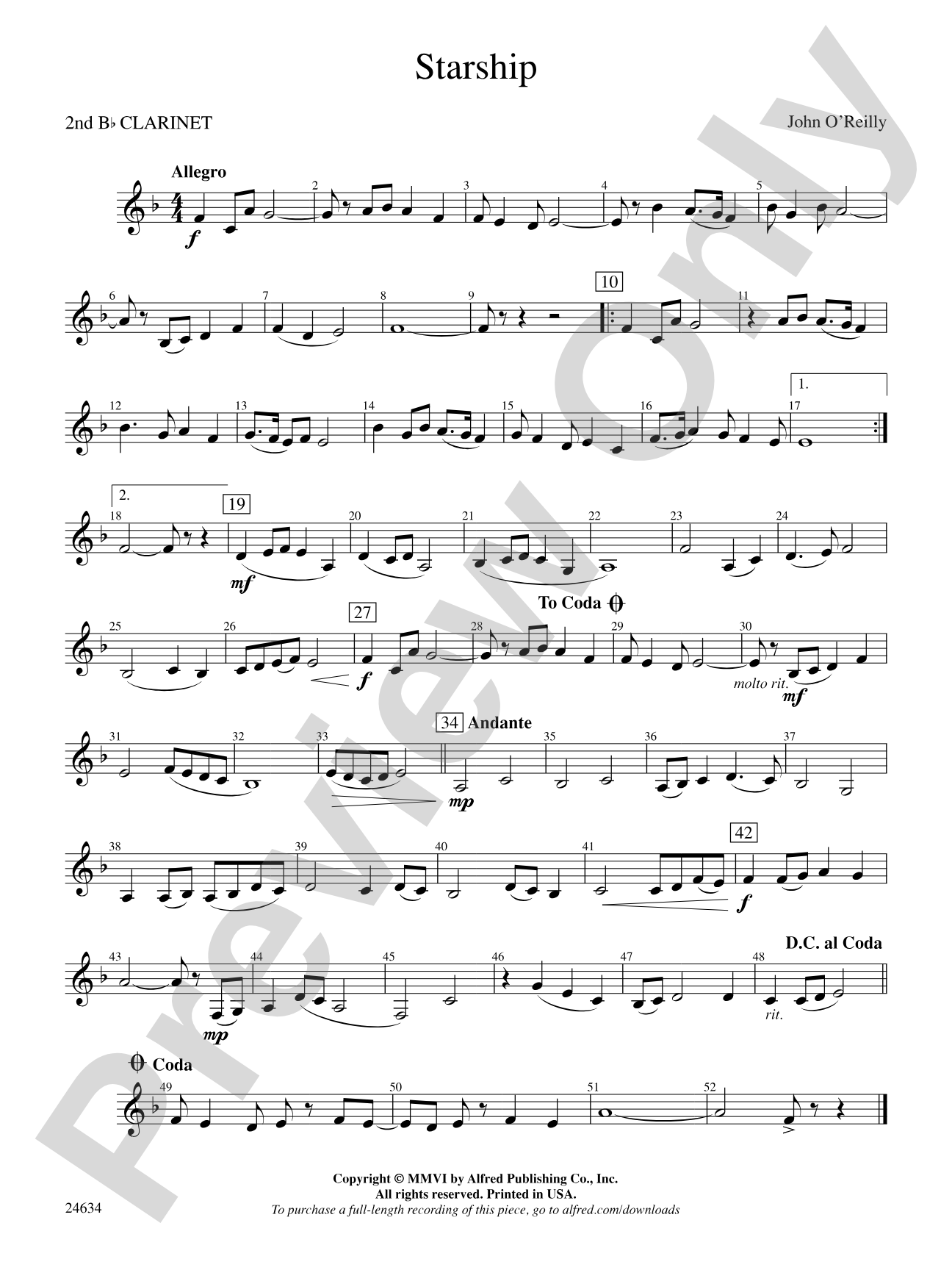 Starship: 2nd B-flat Clarinet