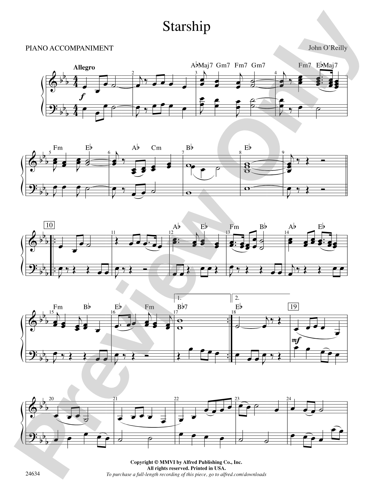 Starship: Piano Accompaniment