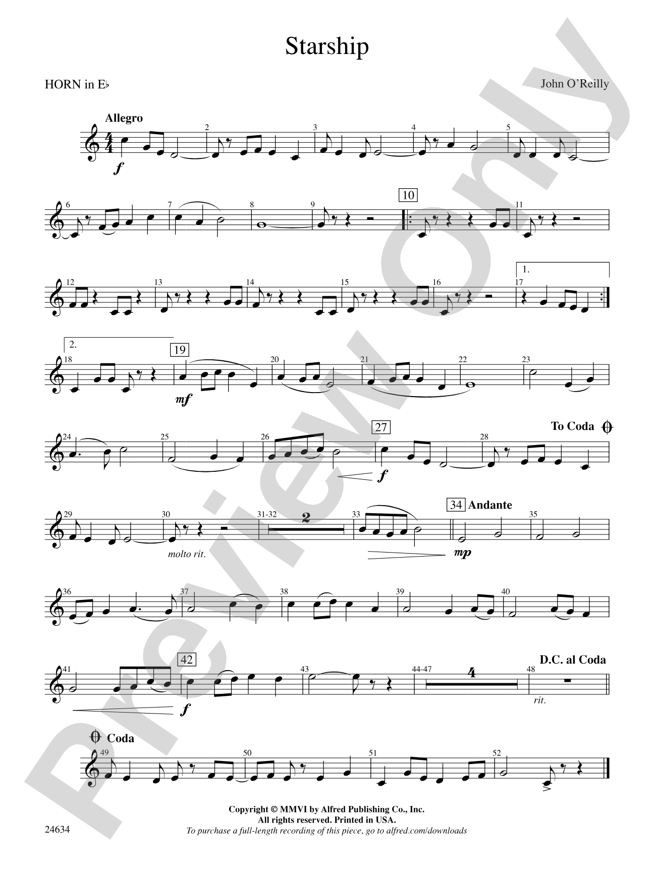Starship: (wp) 1st Horn in E-flat