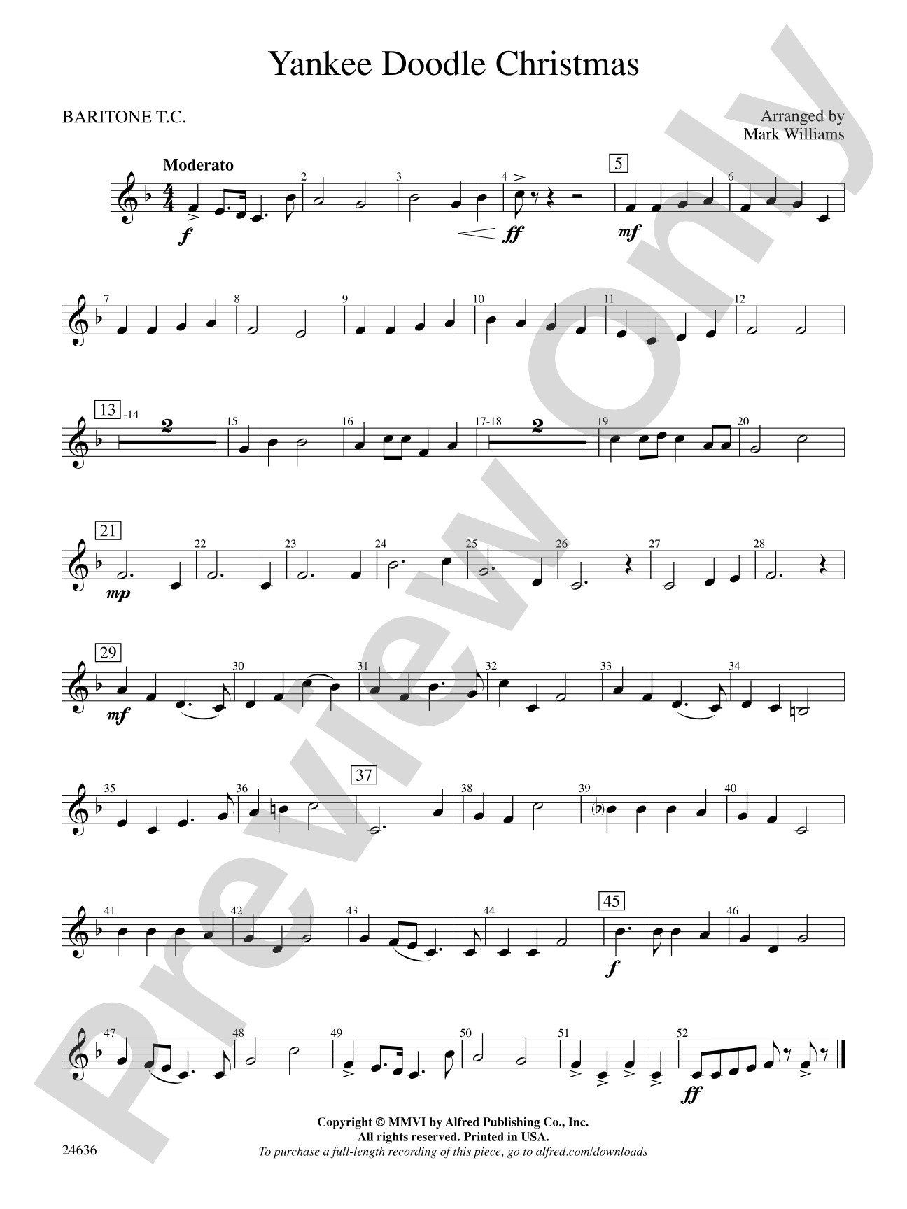 Yankee Doodle Christmas: Baritone T.C.